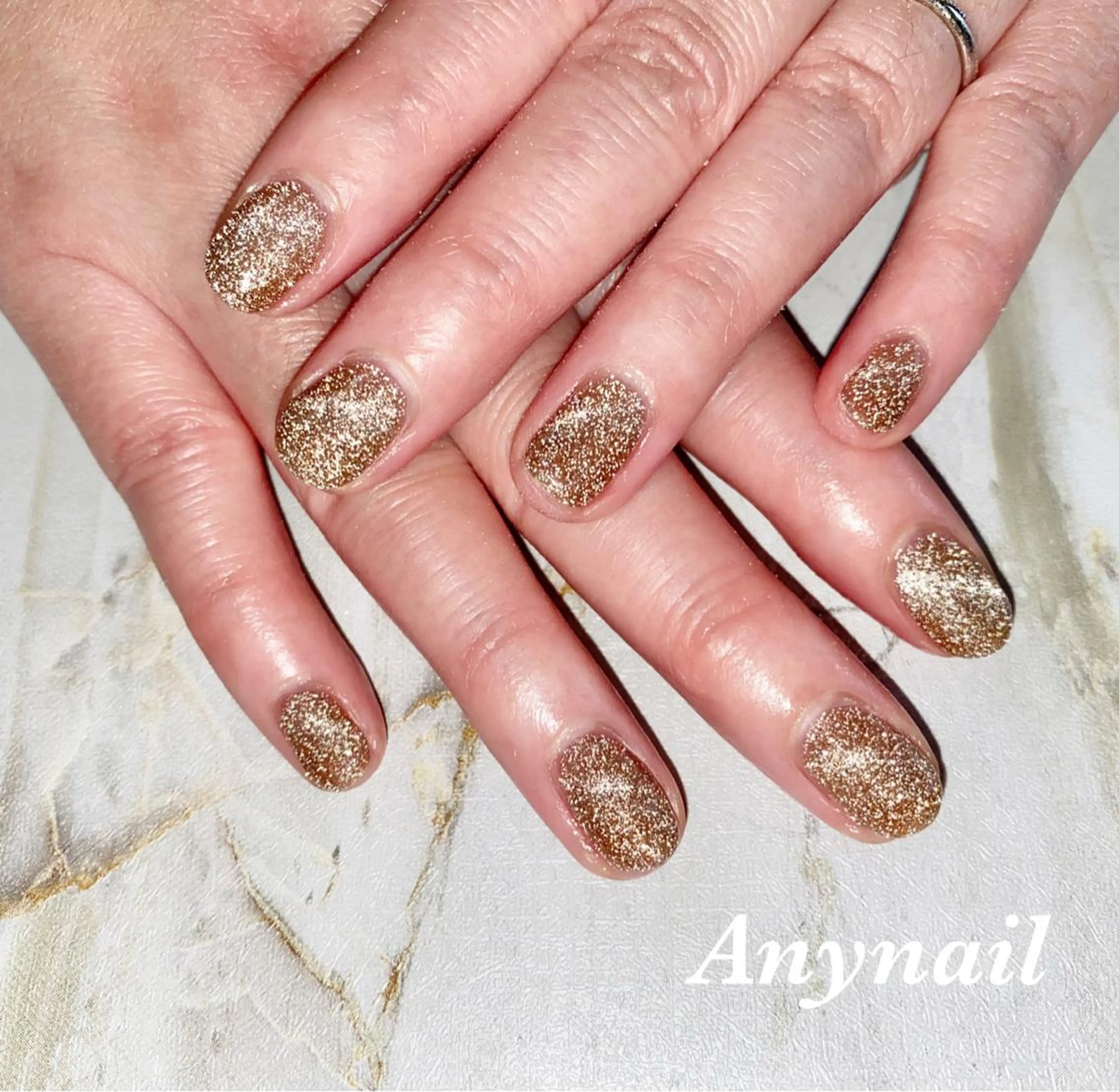 ネイル ブルー フラッシュネイル マグネットネイル ワンカラーネイル ハンドネイル 岩澤 恵子のネイルデザイン