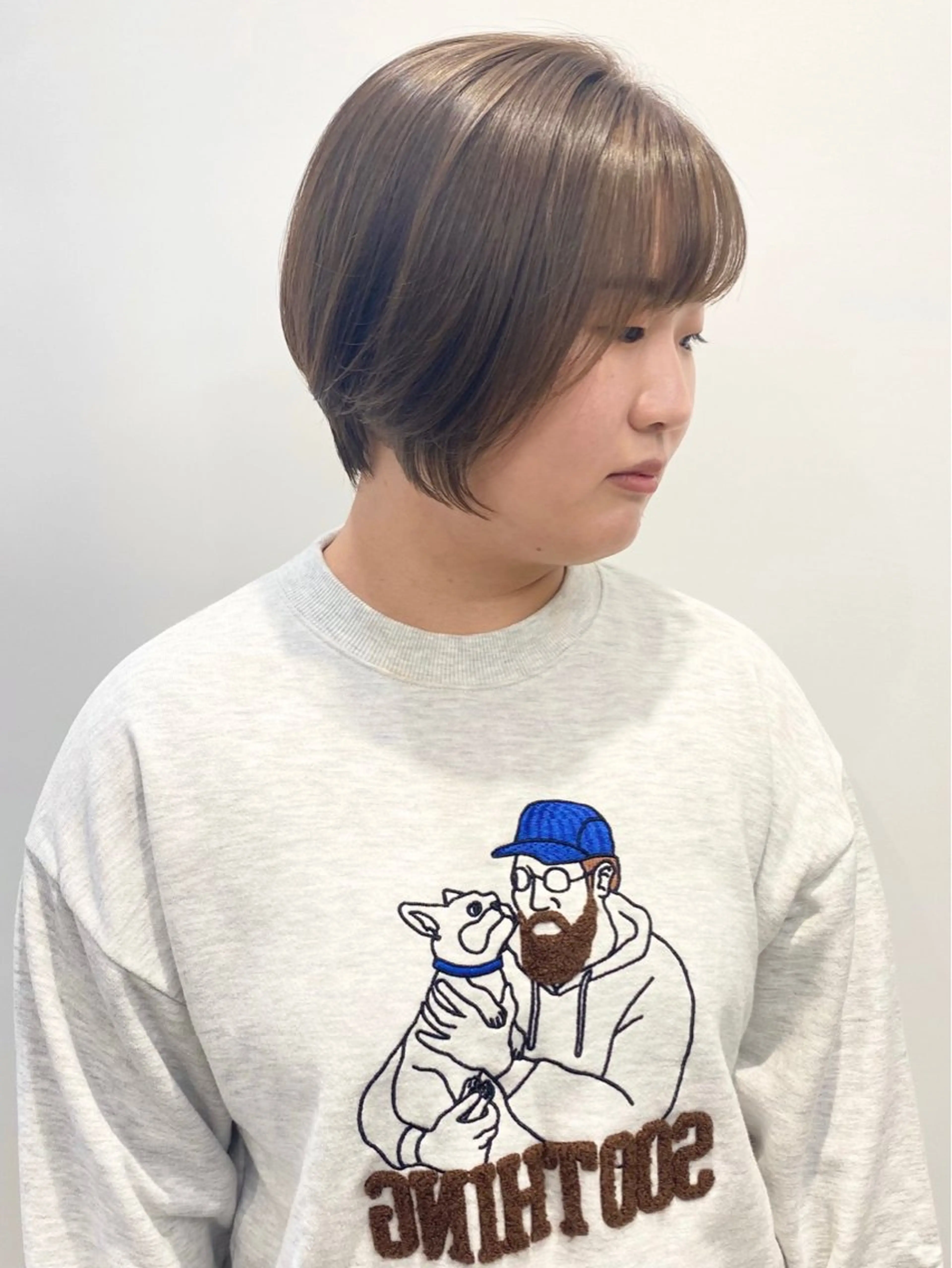 ショート ショートボブ 丸みショート ボブ ショートヘア 石山 /切りっぱなしボブのヘアスタイル