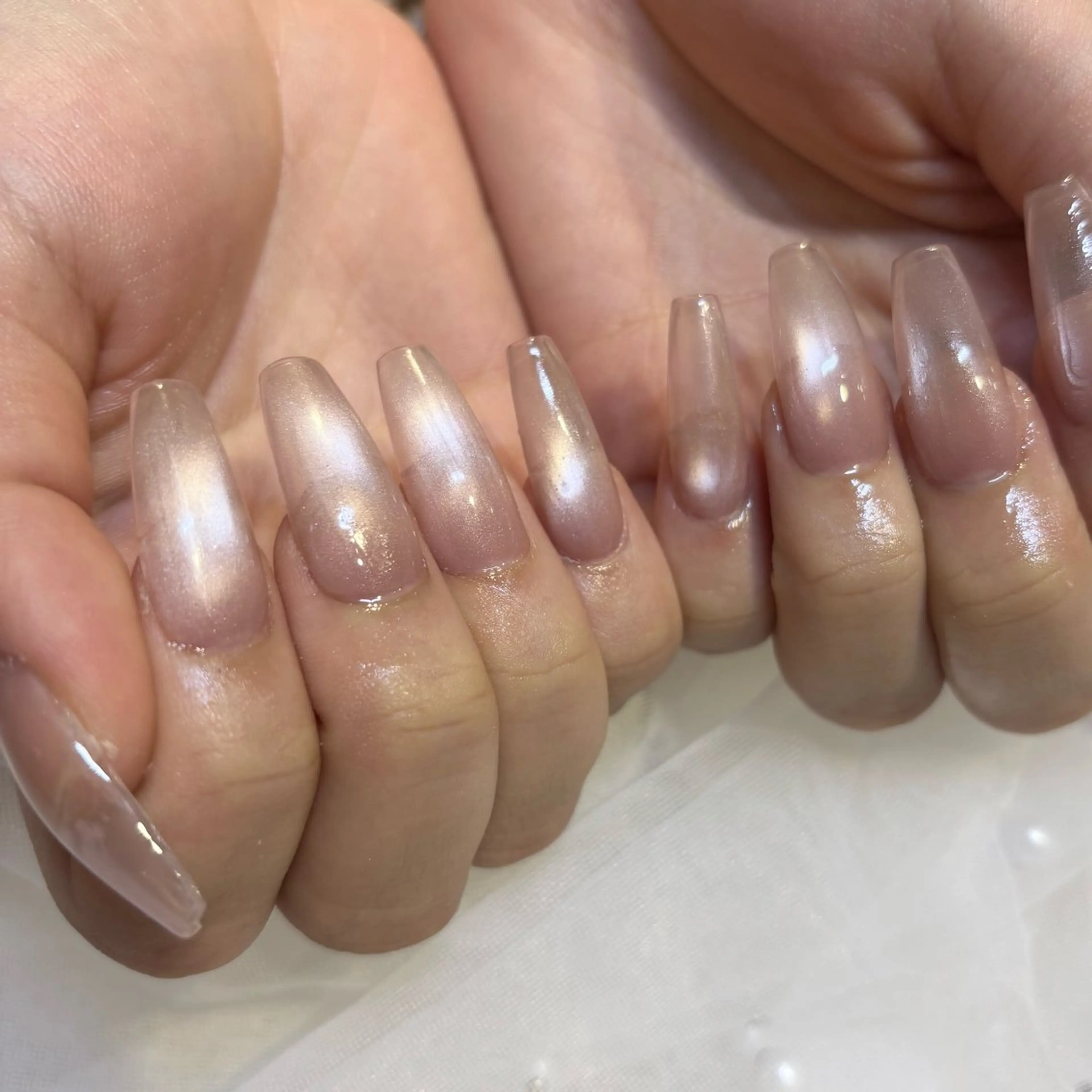 ネイル 長さ出し ワンカラーネイル ネイルチップ AKANE 🧴のネイルデザイン