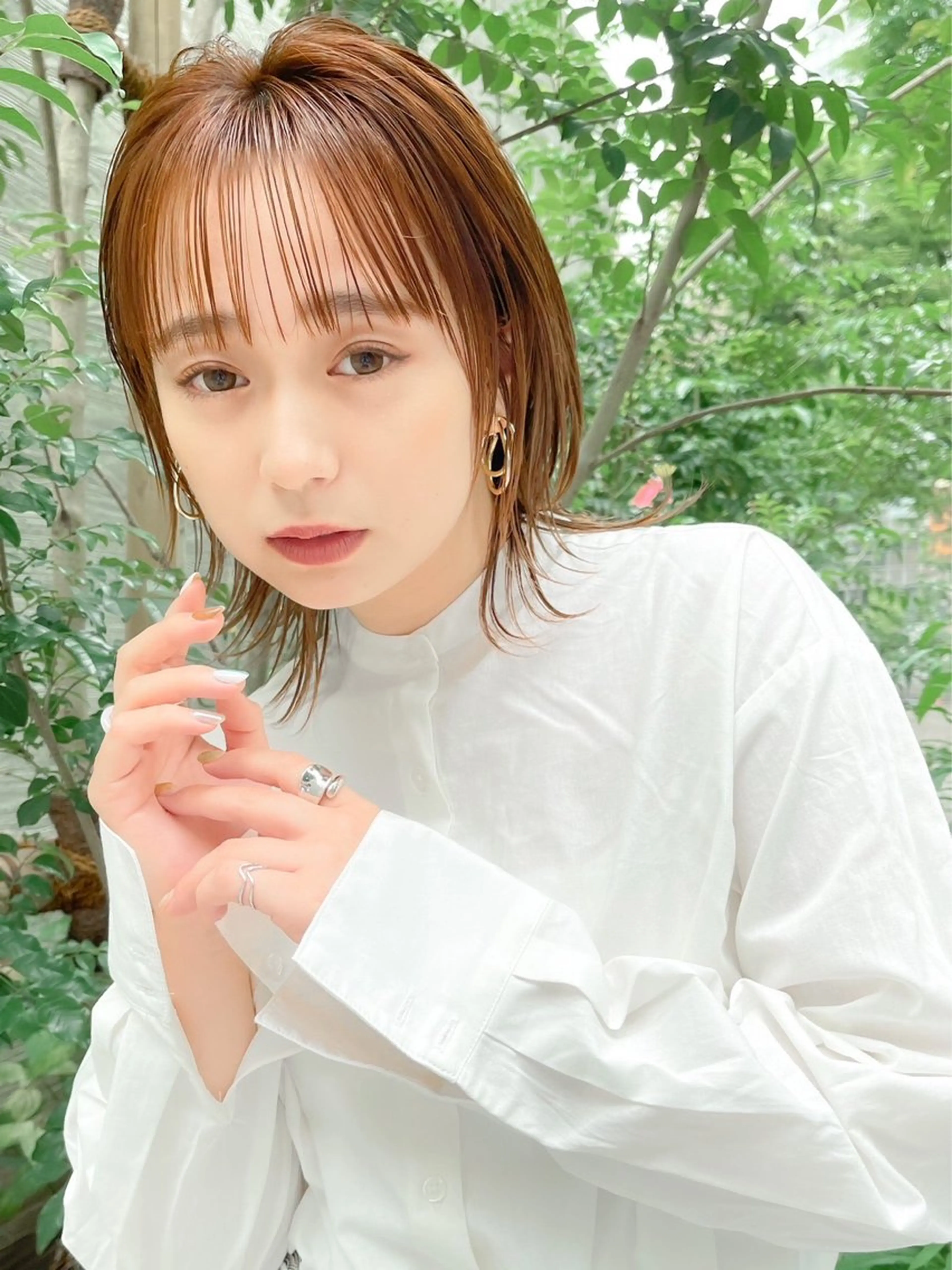 ミディアム Misaki /ボブ/縮毛矯正のヘアスタイル