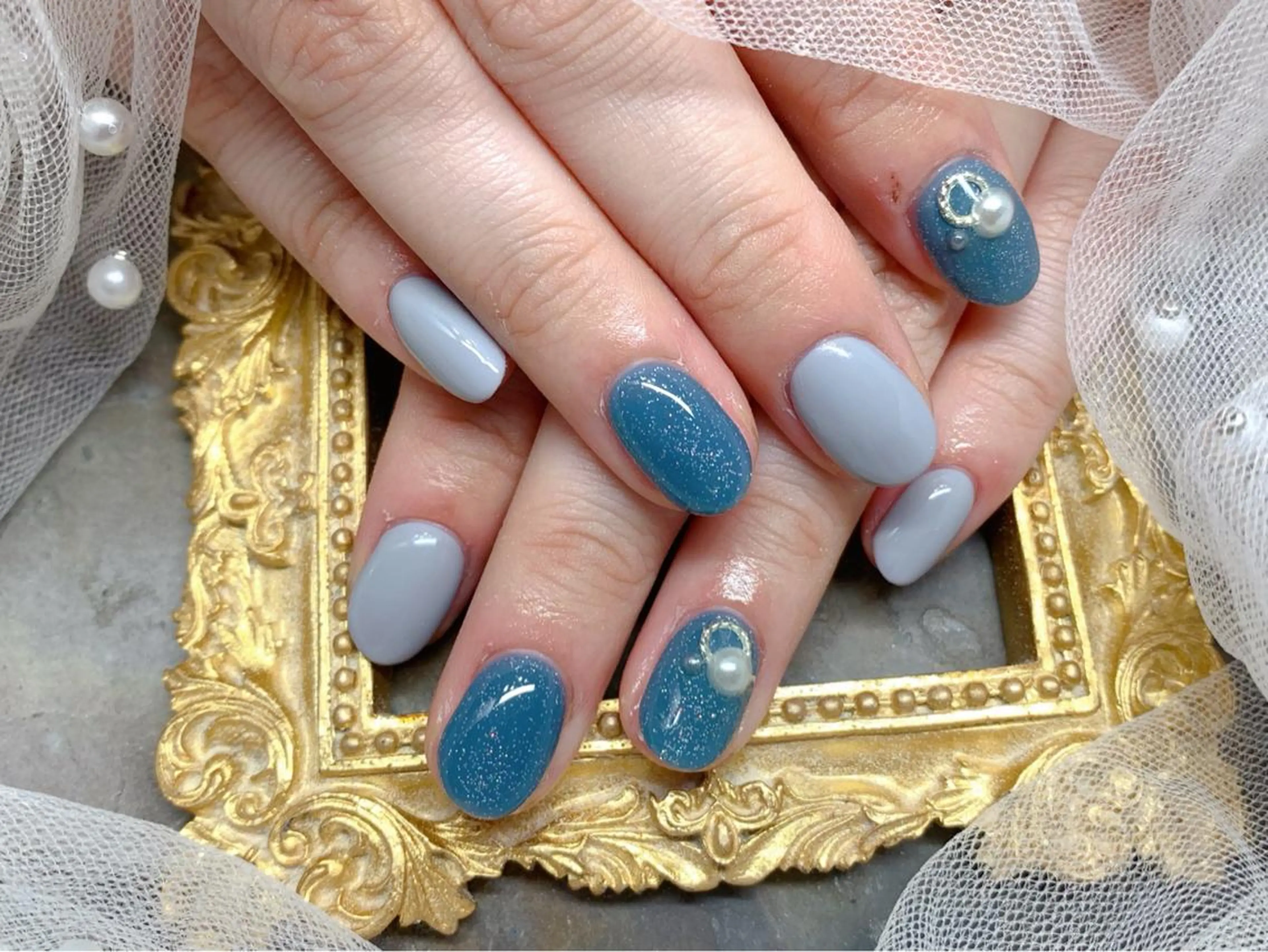 ネイル ハンドネイル マジック ミラーのネイルデザイン