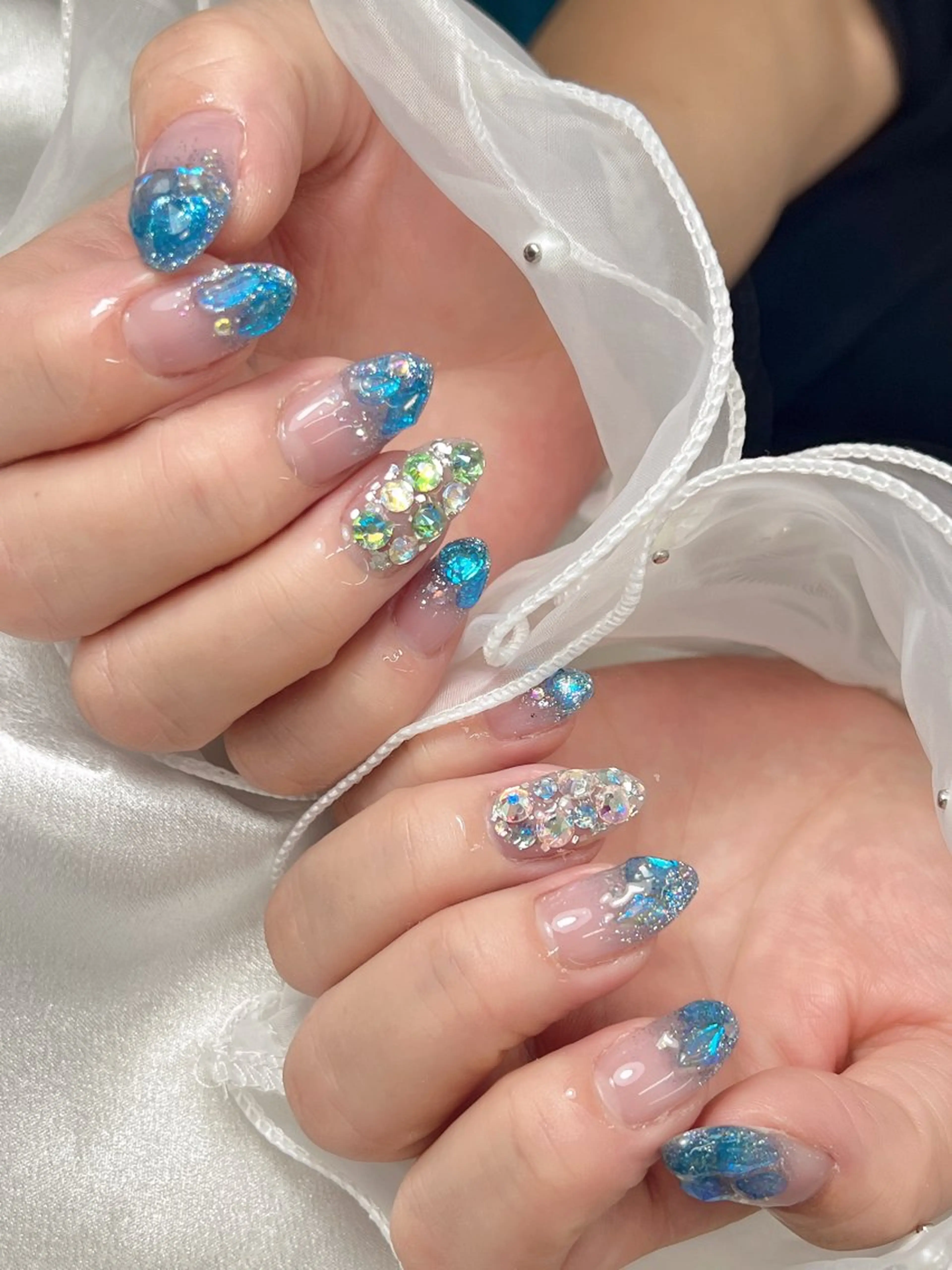 ワンカラーorラメグラ➕パーツつけ放題💎 \新規ジェルフィルインオフ無料/の写真