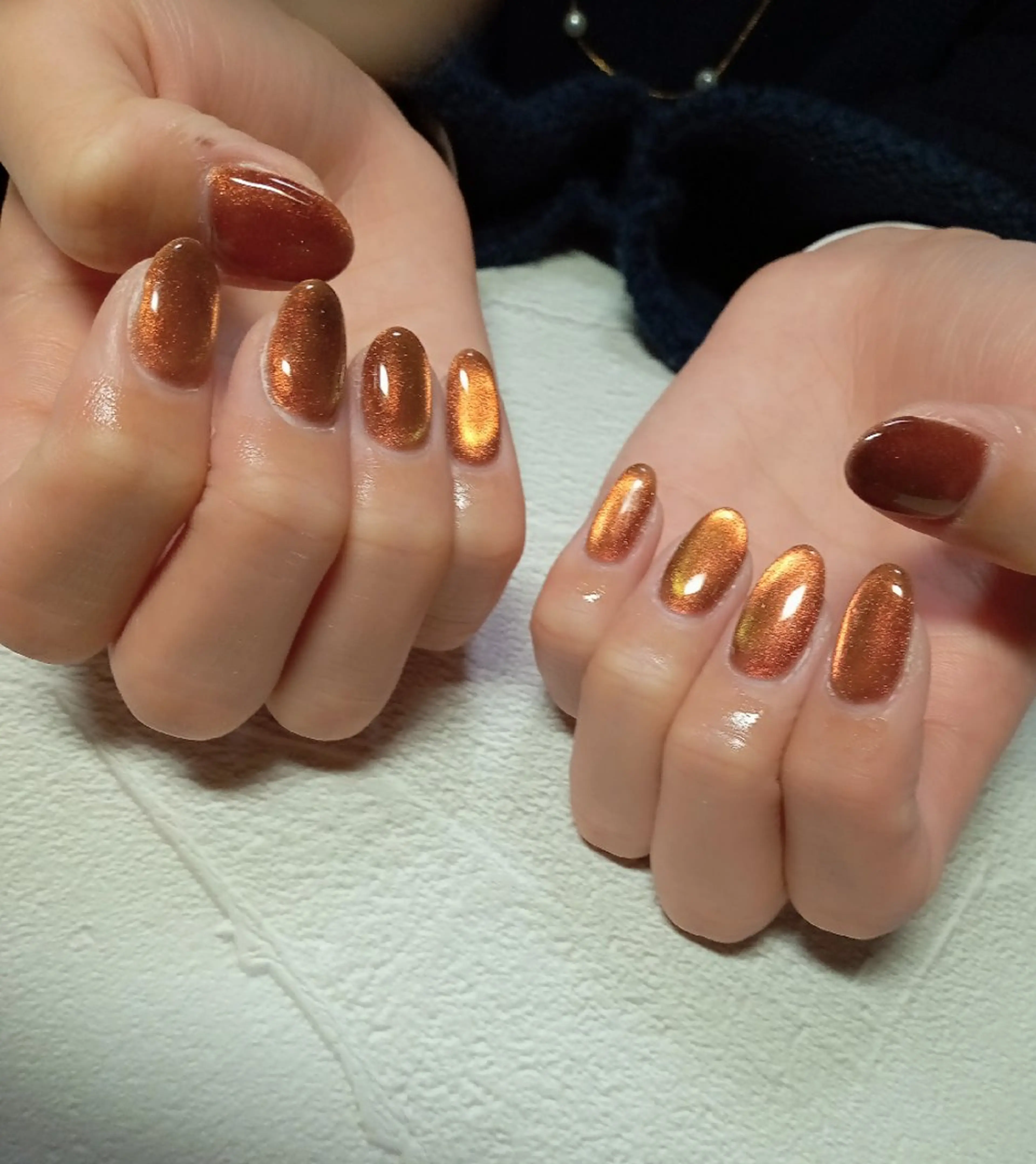 ネイル ハート キラキラネイル マグネットネイル ビー玉ネイル オフィスネイル ハンドネイル flure de neige yukiのネイルデザイン