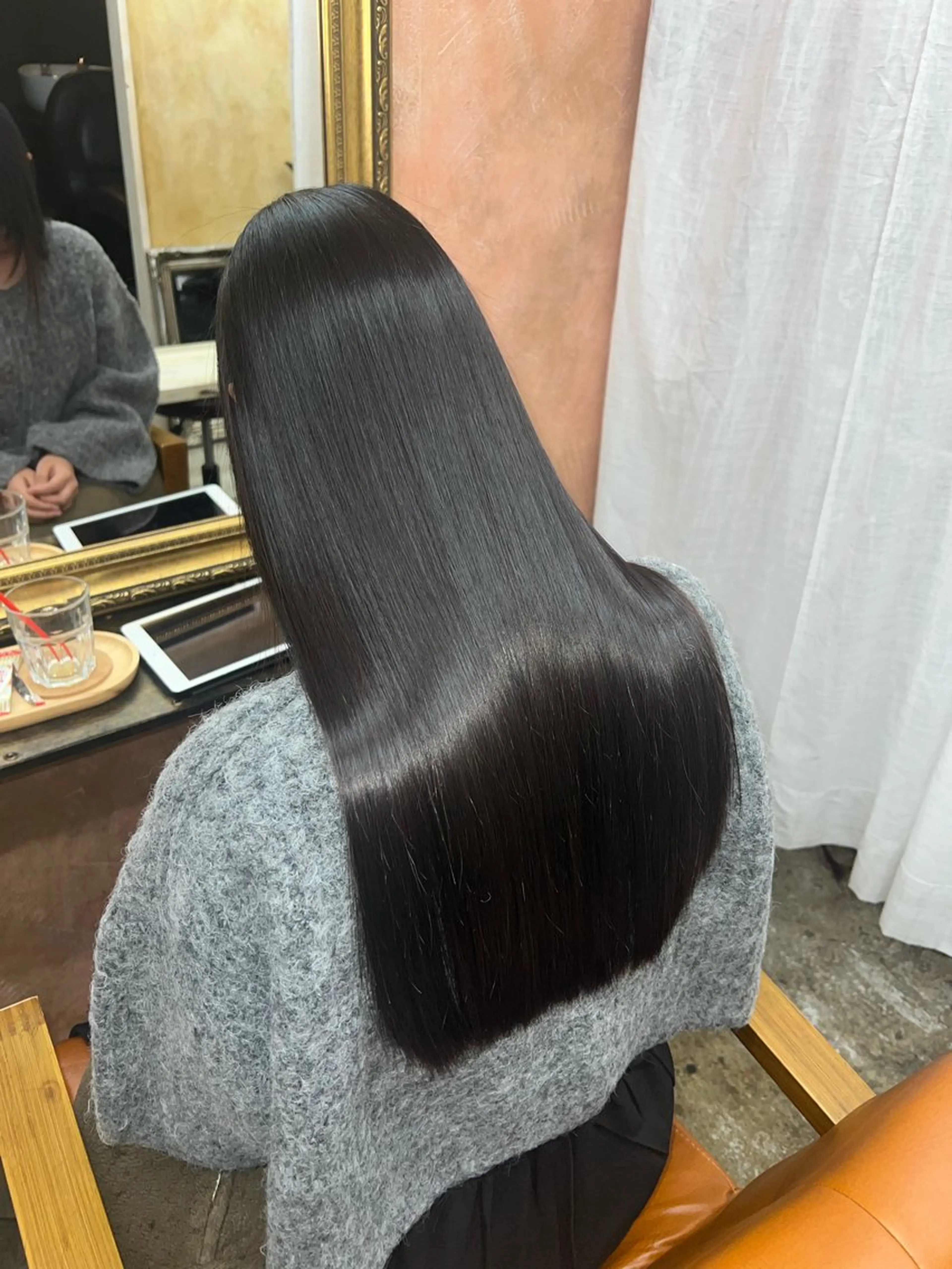 ロング 縮毛矯正 ともざねゆか UniQ/岡山駅のヘアスタイル