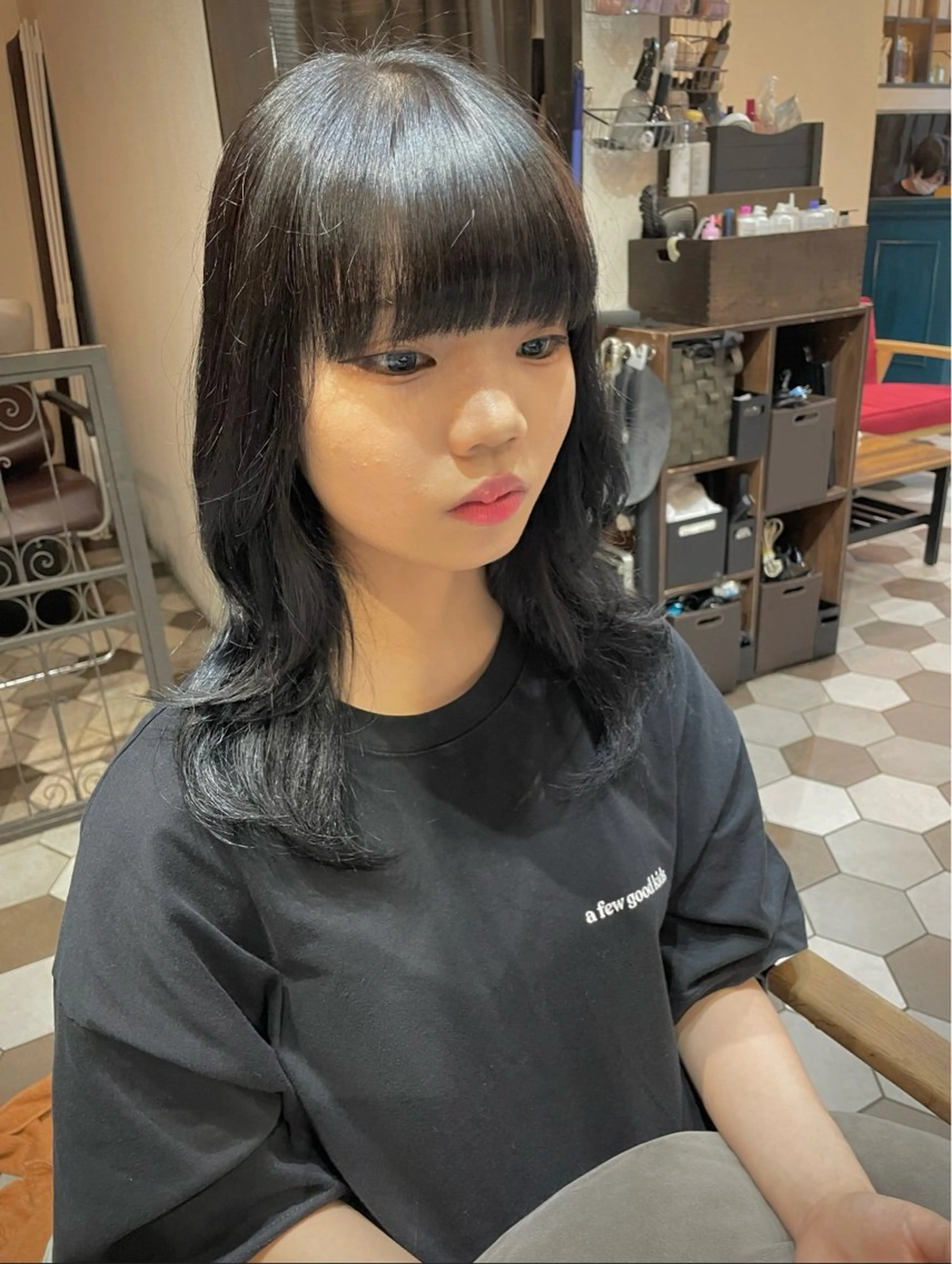 ヘアアレンジ ストンボブ/ 縮毛矯正/岩澤脩太のヘアスタイル