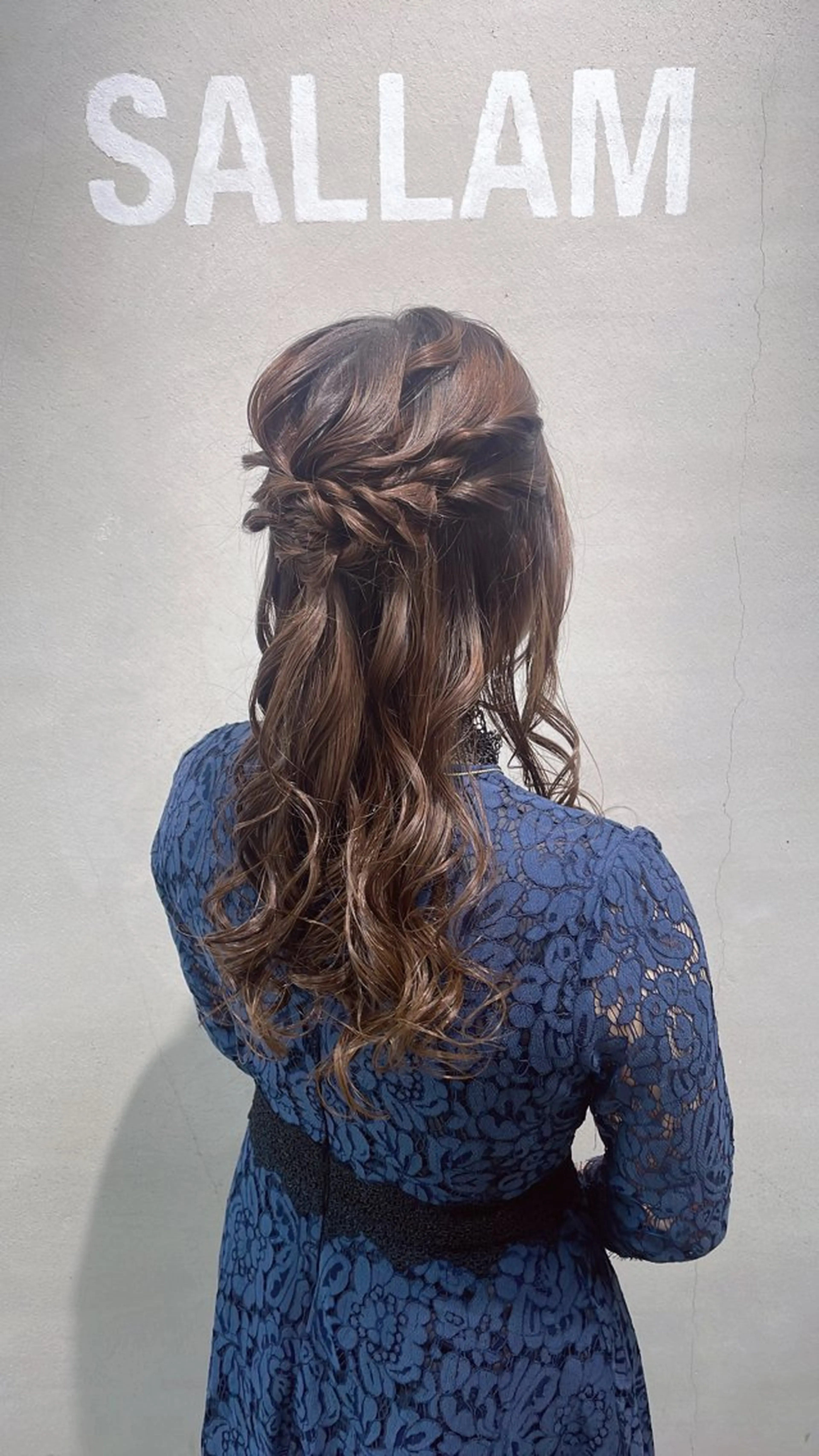 セミロング ヘアアレンジ ヘアセット Sallam Maenakaのヘアスタイル