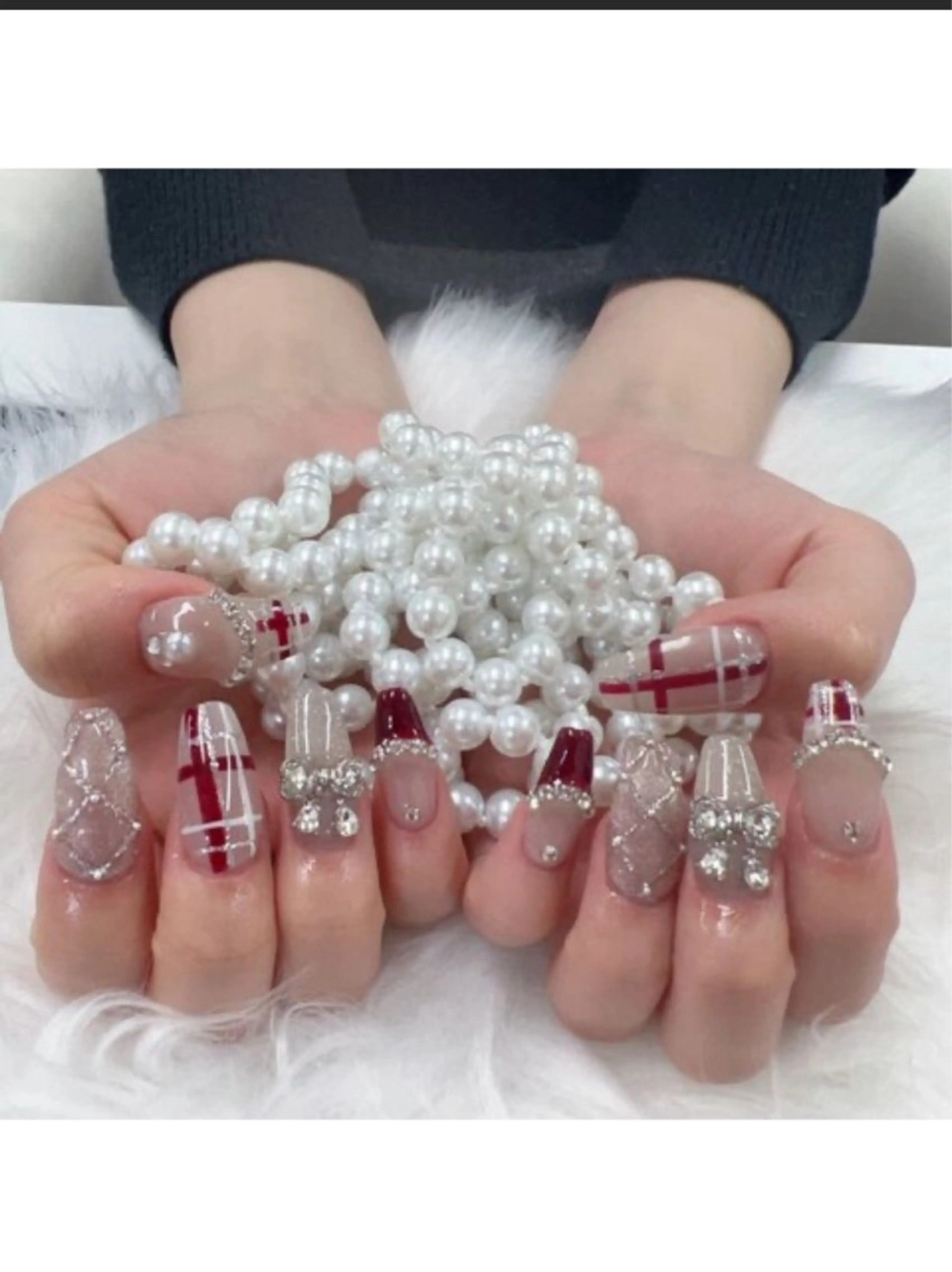 ネイル ハンドネイル 🎀kira 長さだし💗モチ最高のネイルデザイン