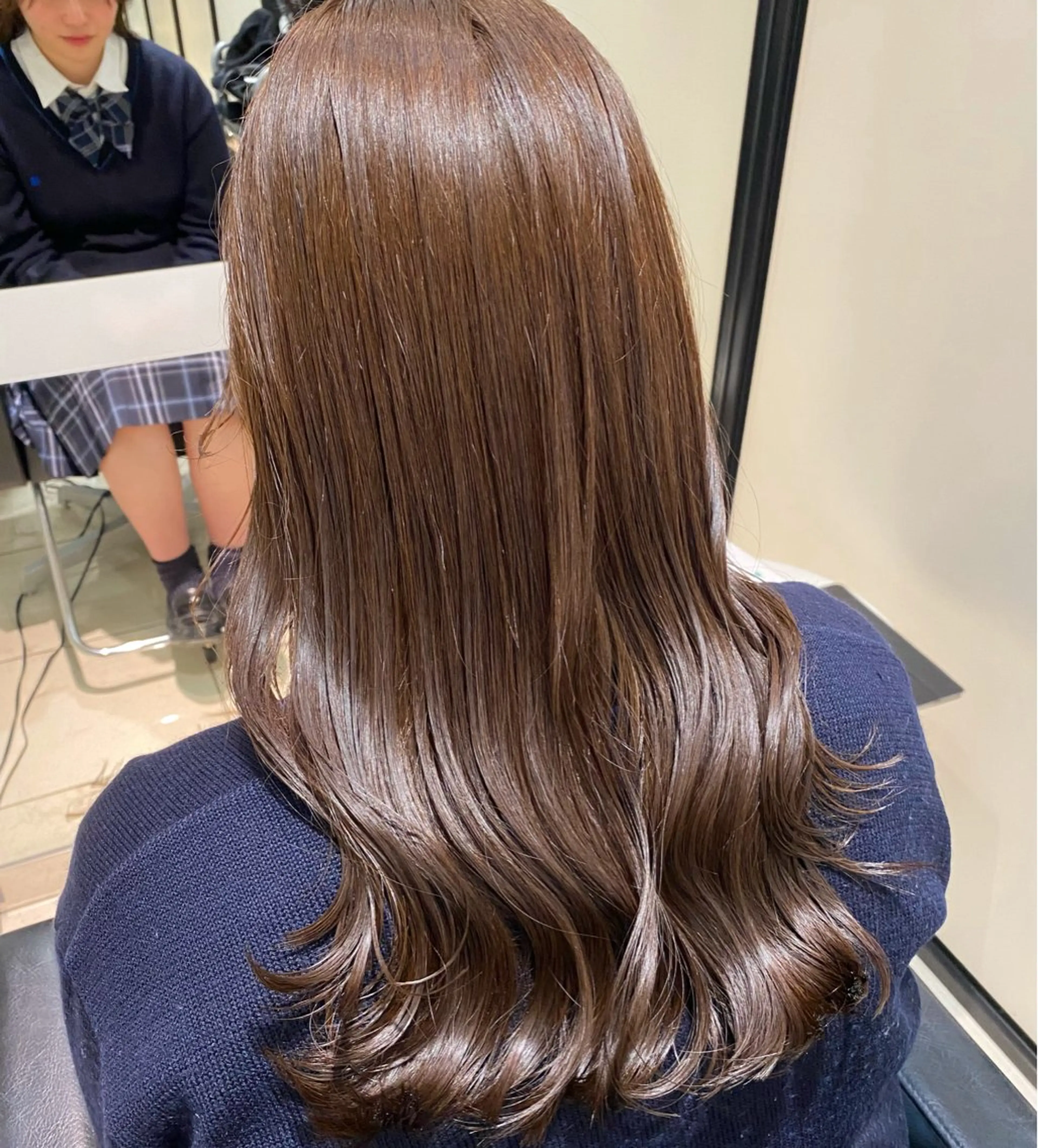 セミロング カラー ベージュカラー オリーブベージュ カット ヘアカラー トリートメント グレージュ/レイヤー /韓国ヘア/RISAのヘアスタイル