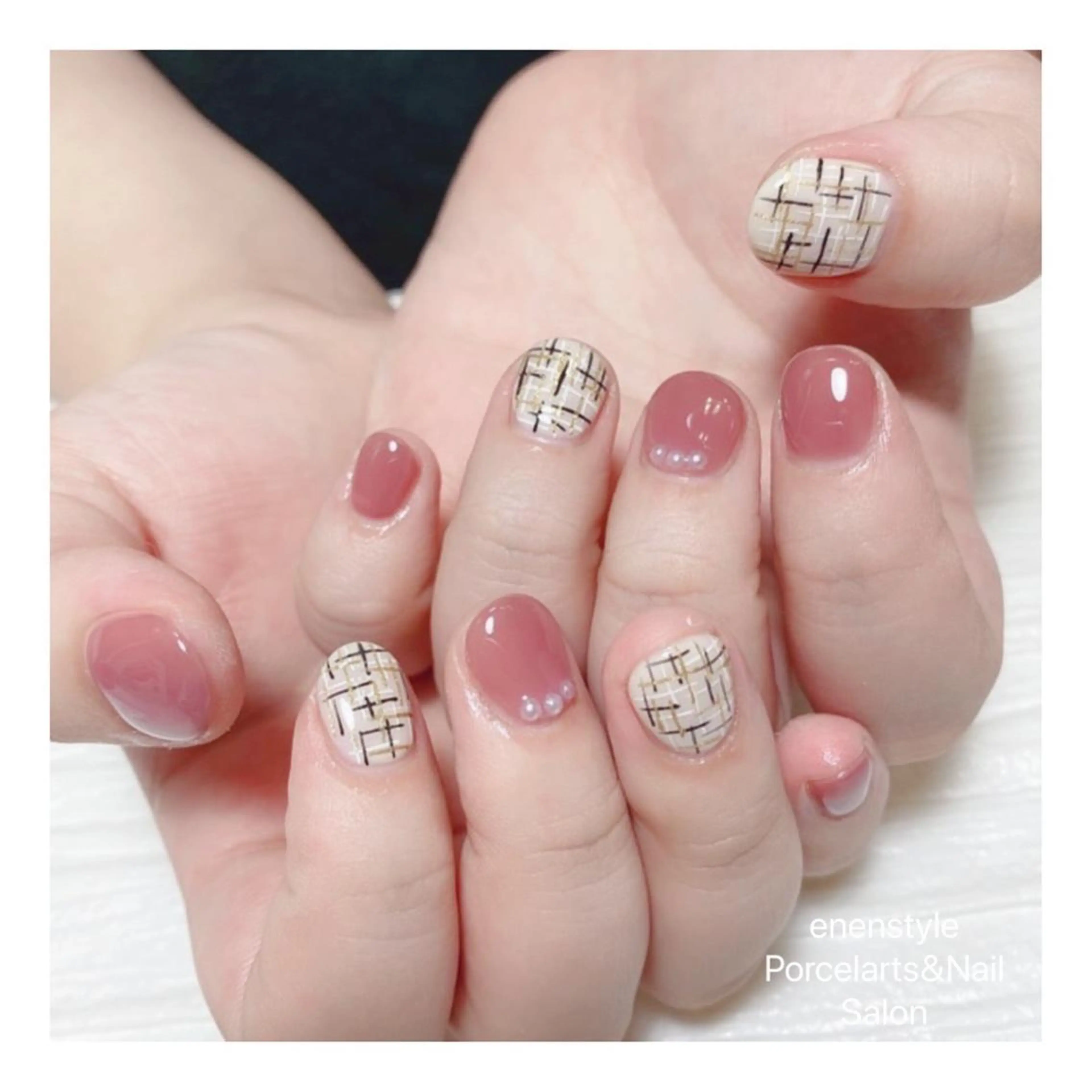 ショート ネイル ハンドネイル 👑enen style👑のネイルデザイン