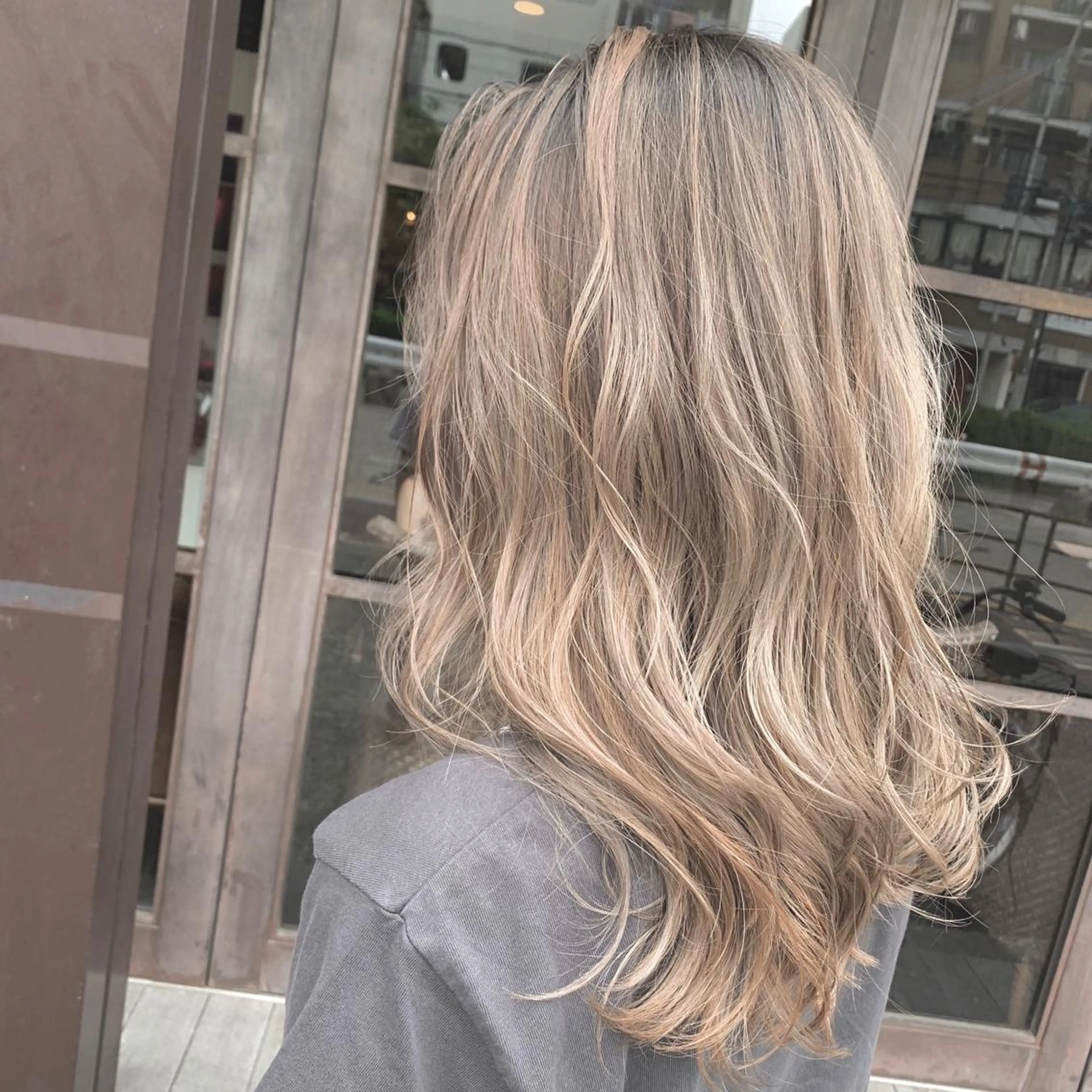 ミディアム カラー 髪質改善/縮毛矯正 心斎橋/池本有宏のヘアスタイル