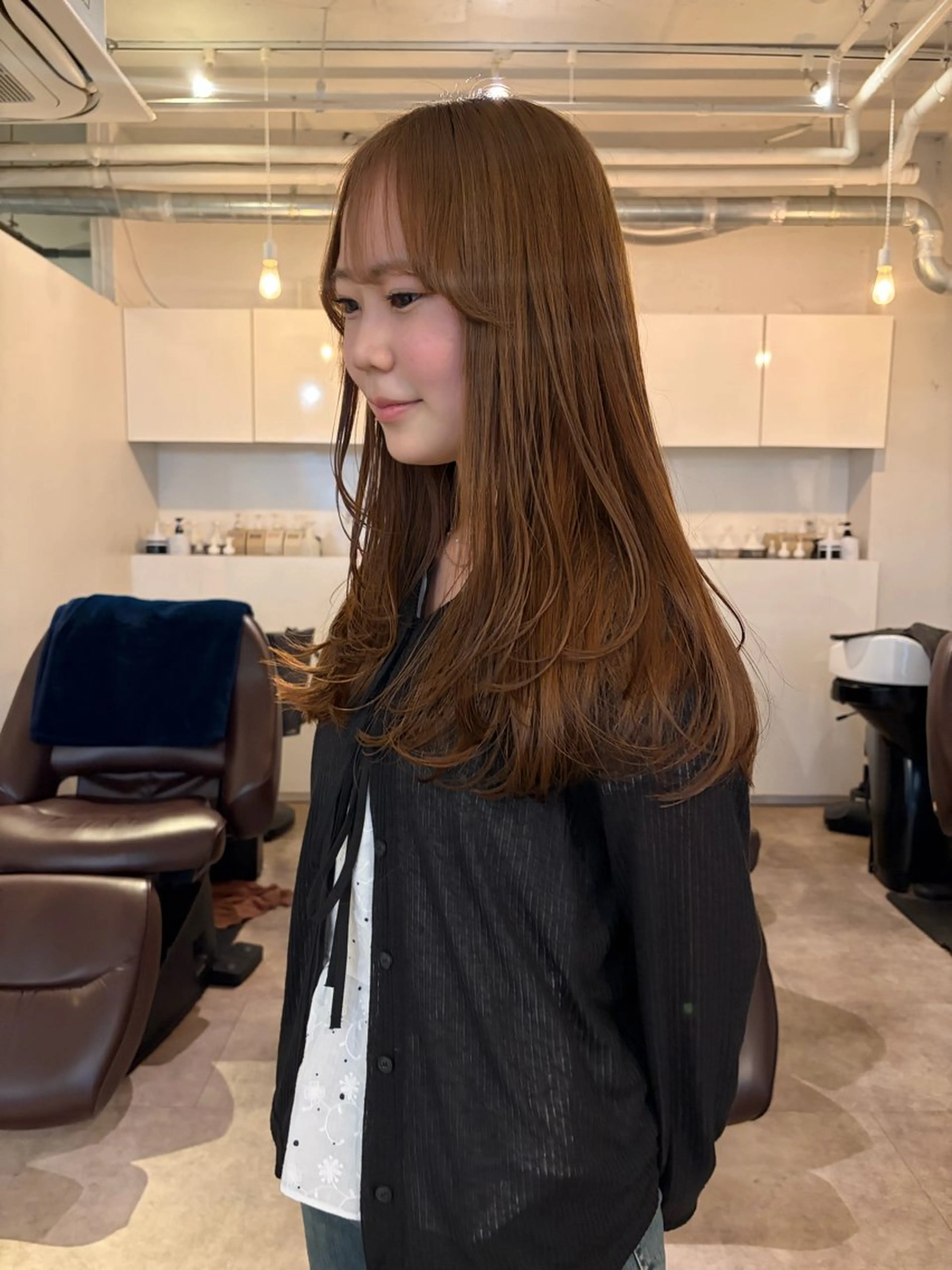 ロング カット ヘアカラー トリートメント 横浜美容室LINE /古賀紅音🍃のヘアスタイル