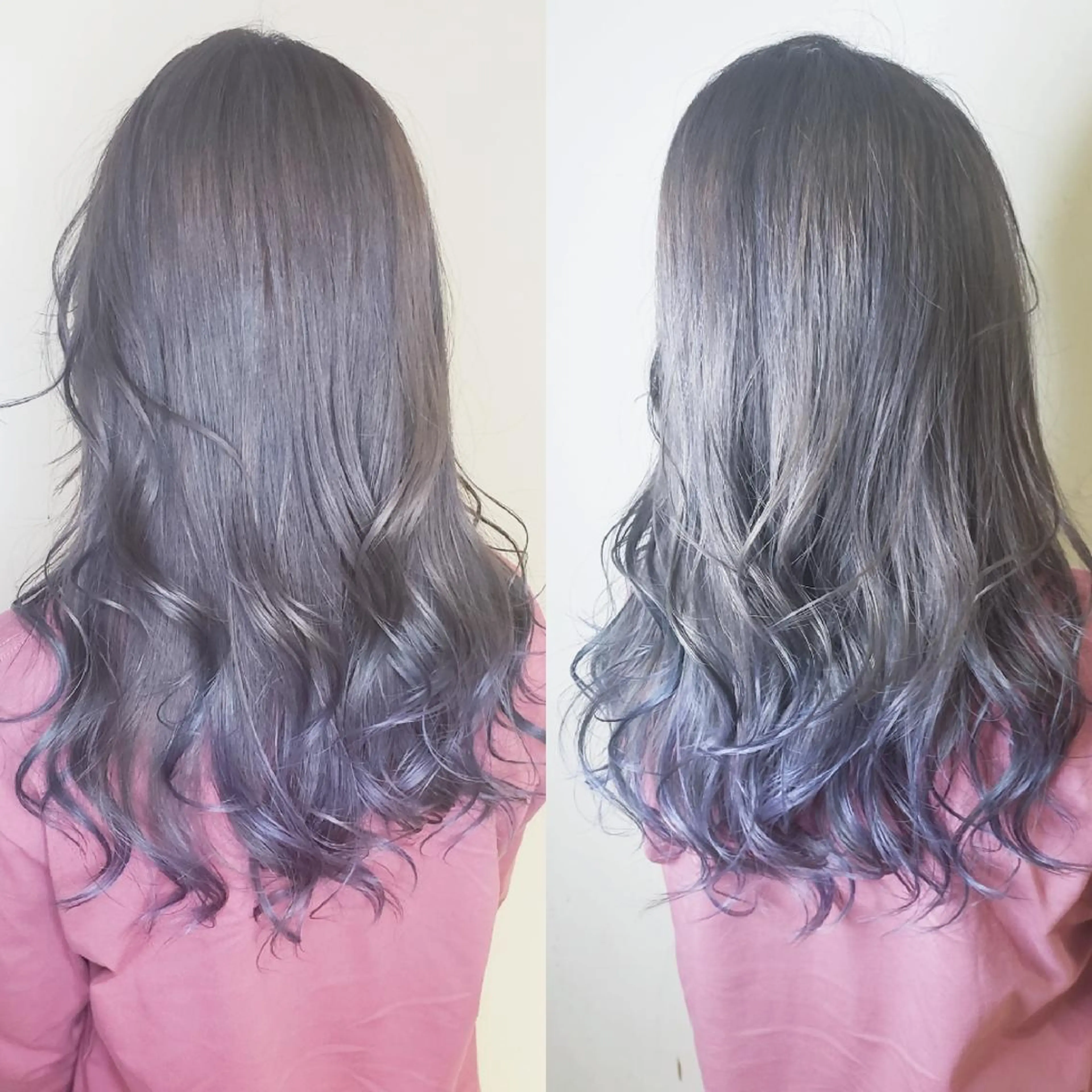 セミロング カラー ヘアアレンジ ラベンダーカラー 【髪質改善美容師】t occa茨木篠原健太のヘアスタイル