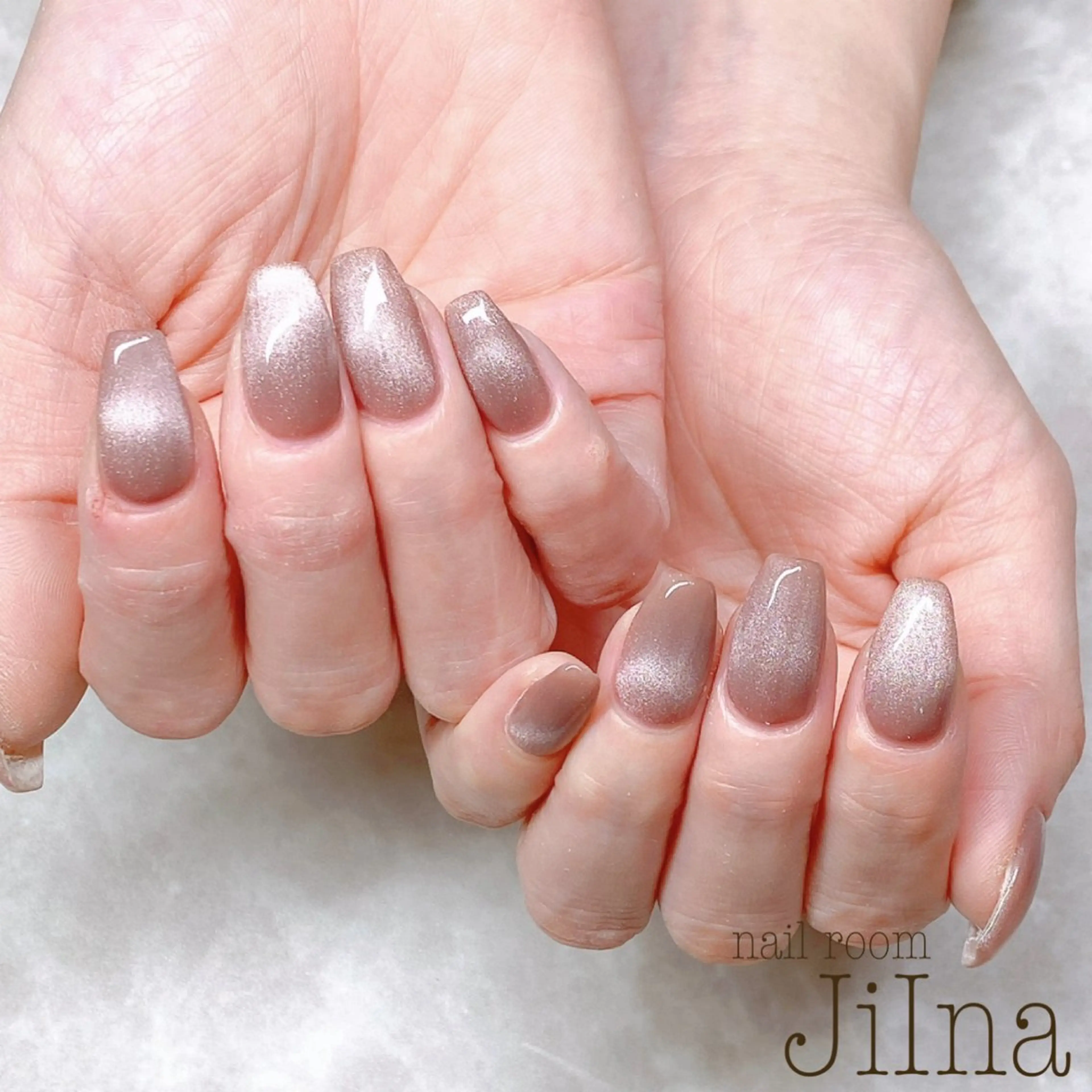 ネイル マグネットネイル マグネットワンカラー ワンカラーネイル JiIna nailのネイルデザイン