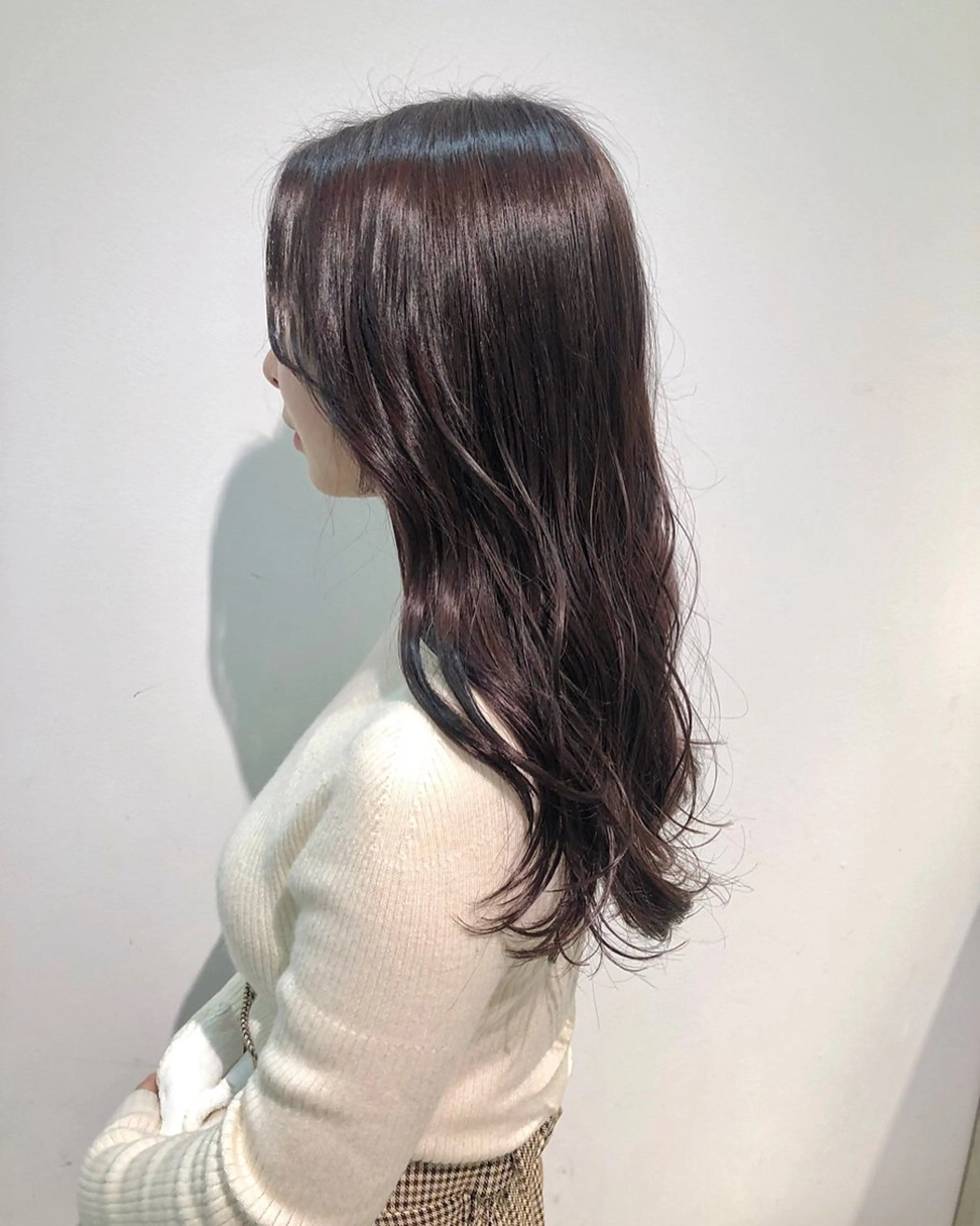 セミロング カラー ブリーチ ブラウンカラー ブリーチなしカラー ピンクカラー ピンクブラウン カット ヘアカラー トリートメント ボブレイヤー/ カラー診断/Amiのヘアスタイル