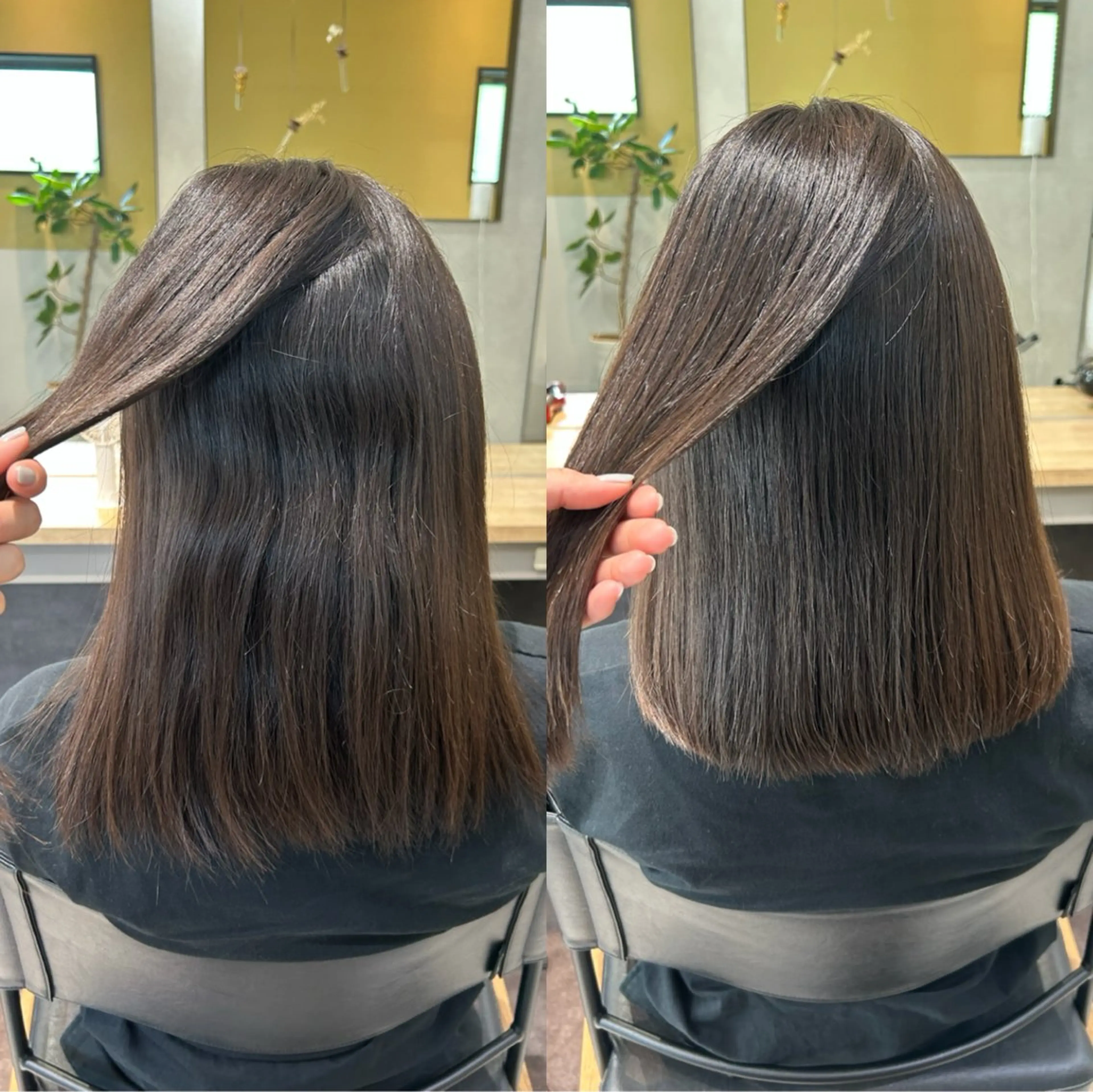 ミディアム パーマ 髪質改善 ストレートパーマ カット 縮毛矯正 トリートメント hub hair レイヤー/透明感のヘアスタイル