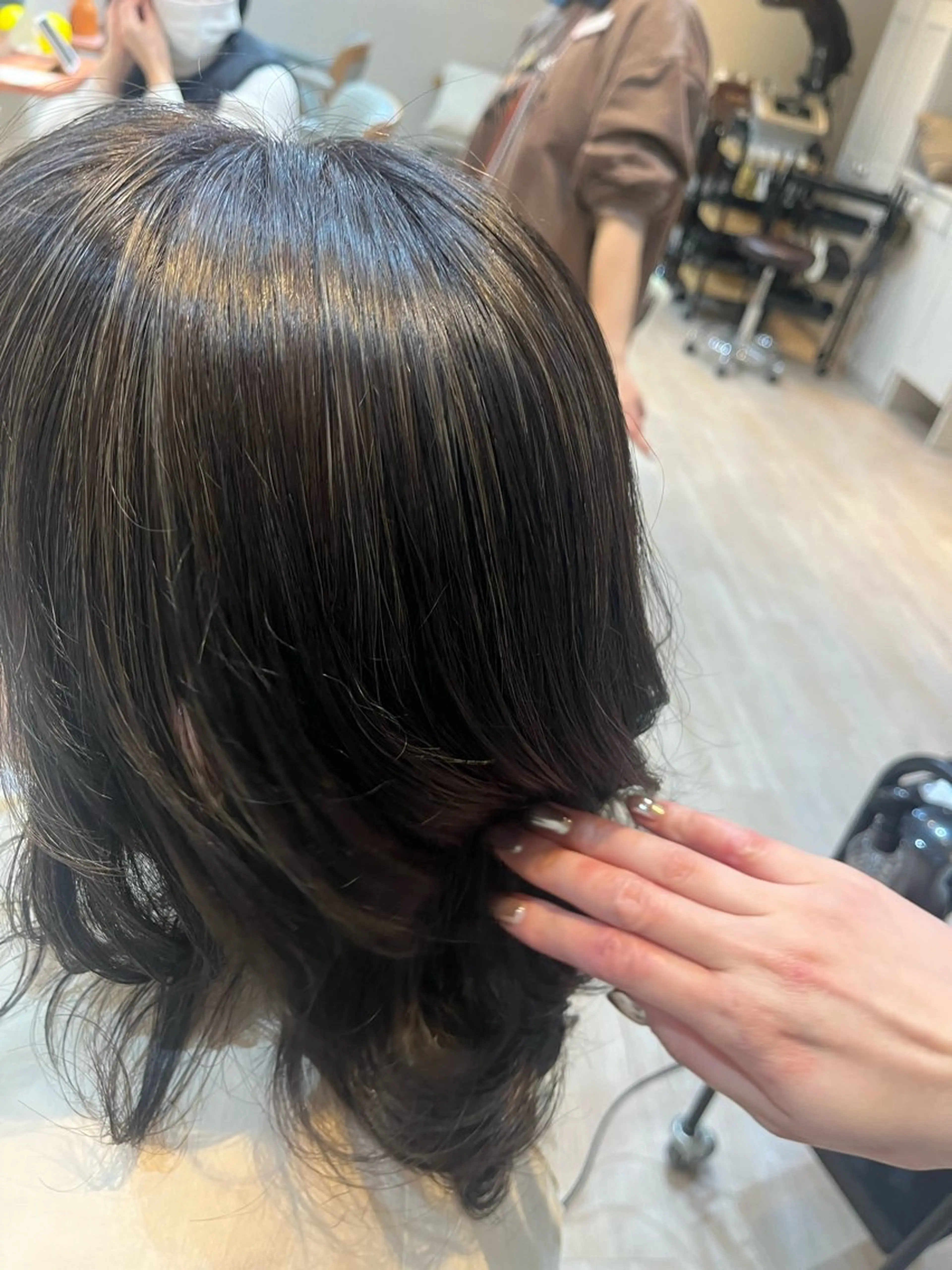 ミディアム ハイライト ramphy 加藤 美羽のヘアスタイル