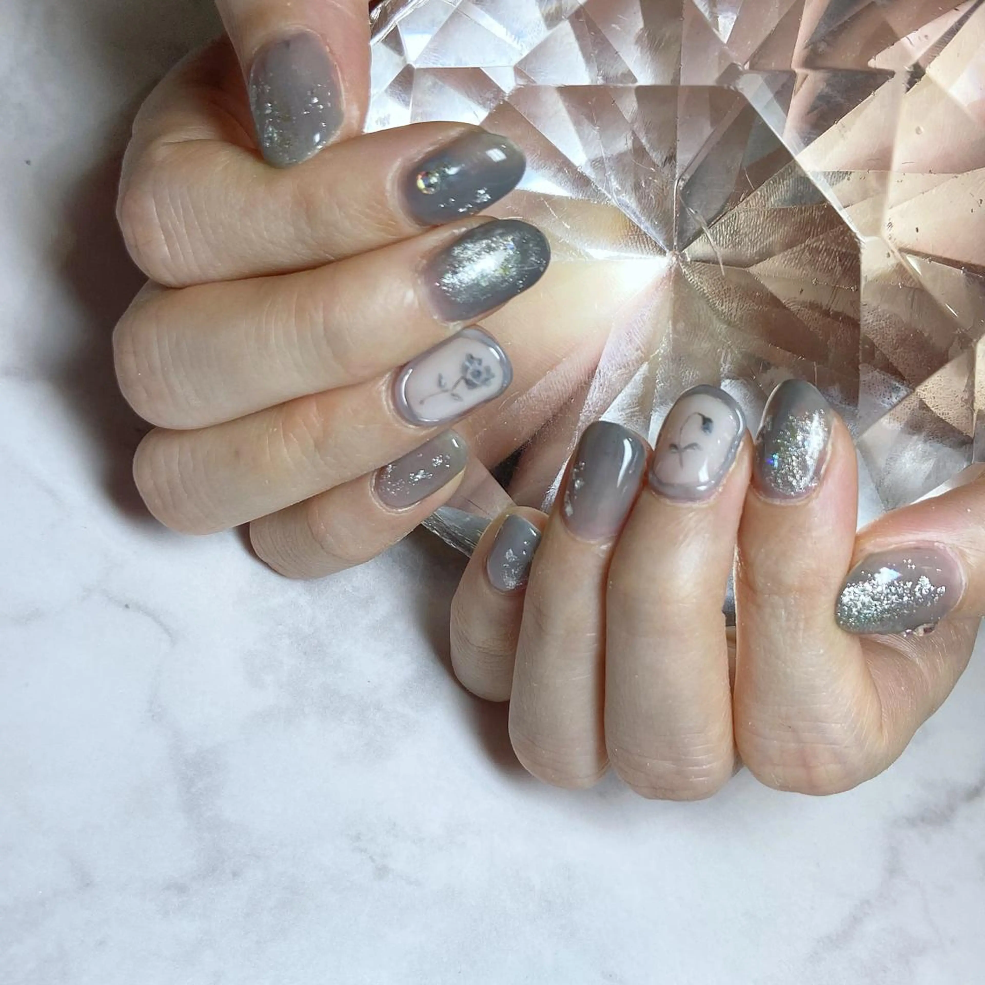 ネイル 持ち込み ショートネイル ハンドネイル YUN 💅のネイルデザイン