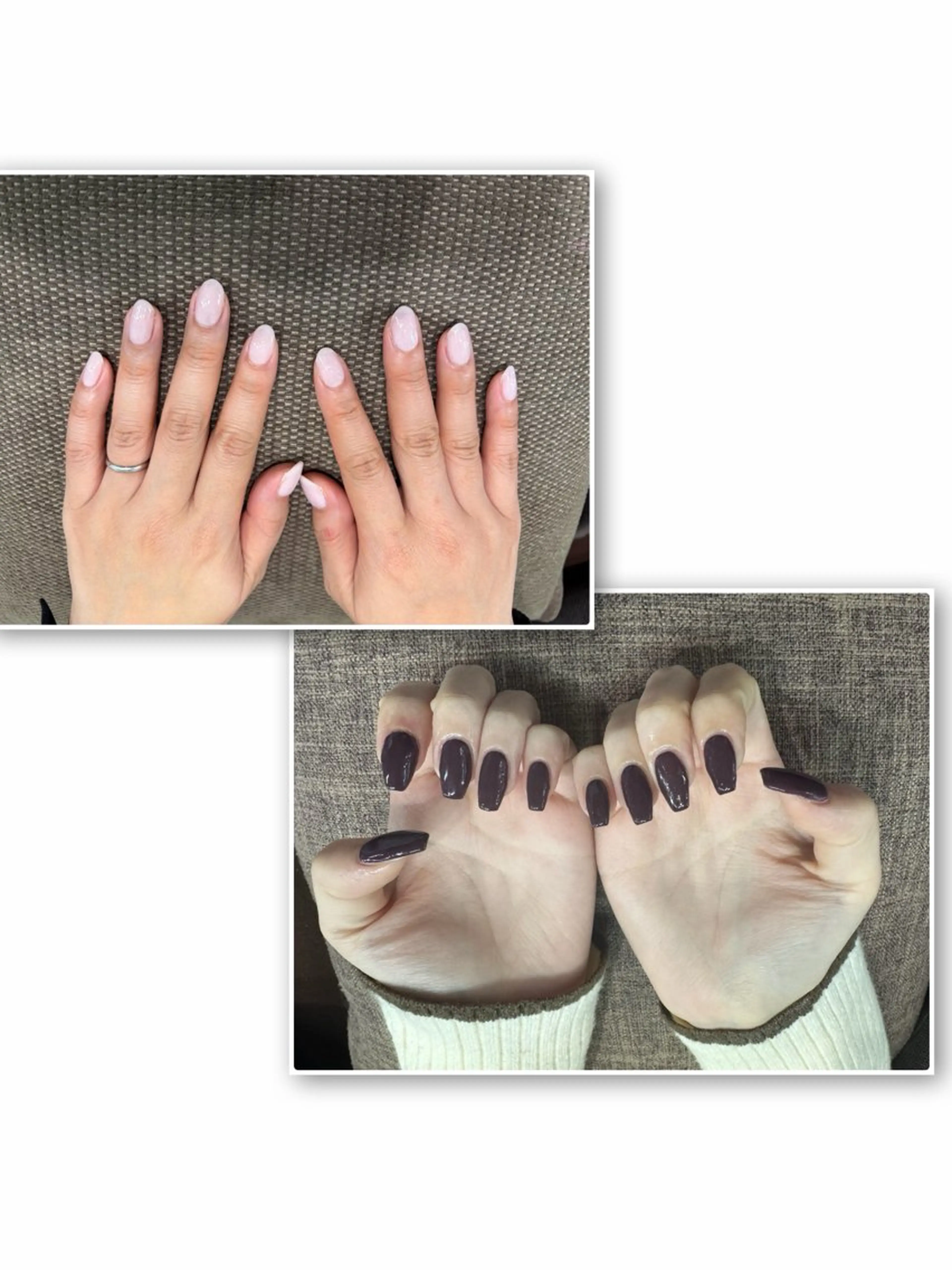 ハンドオフなし　ワンカラーorラメグラの写真