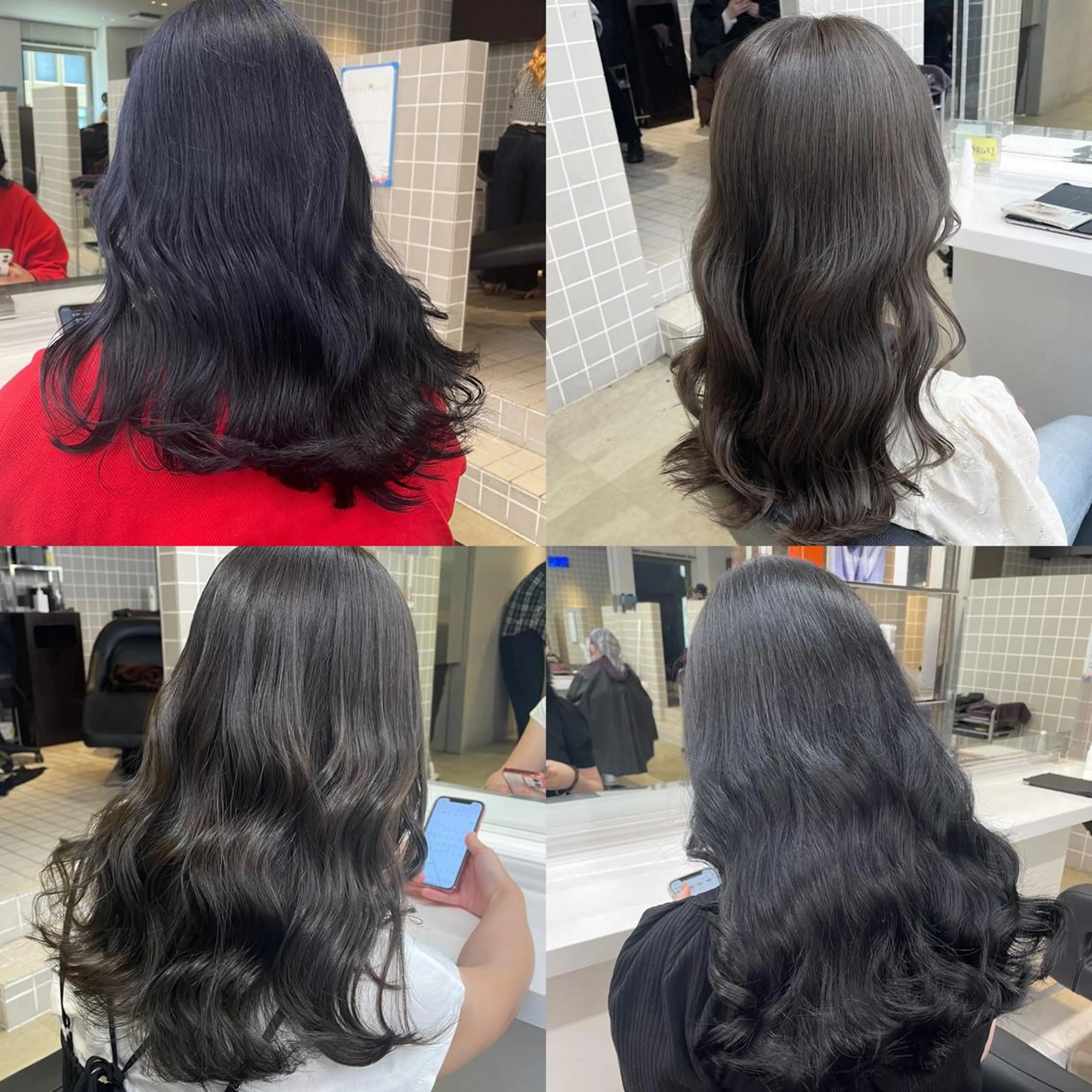 ミディアム カラー パーマ ヘアアレンジ メンズ キッズ ネイル マツエク・マツパ アイブロウ ヘアカラー 🦋韓国レイヤー｜ 透明感グレージュ🦋のヘアスタイル