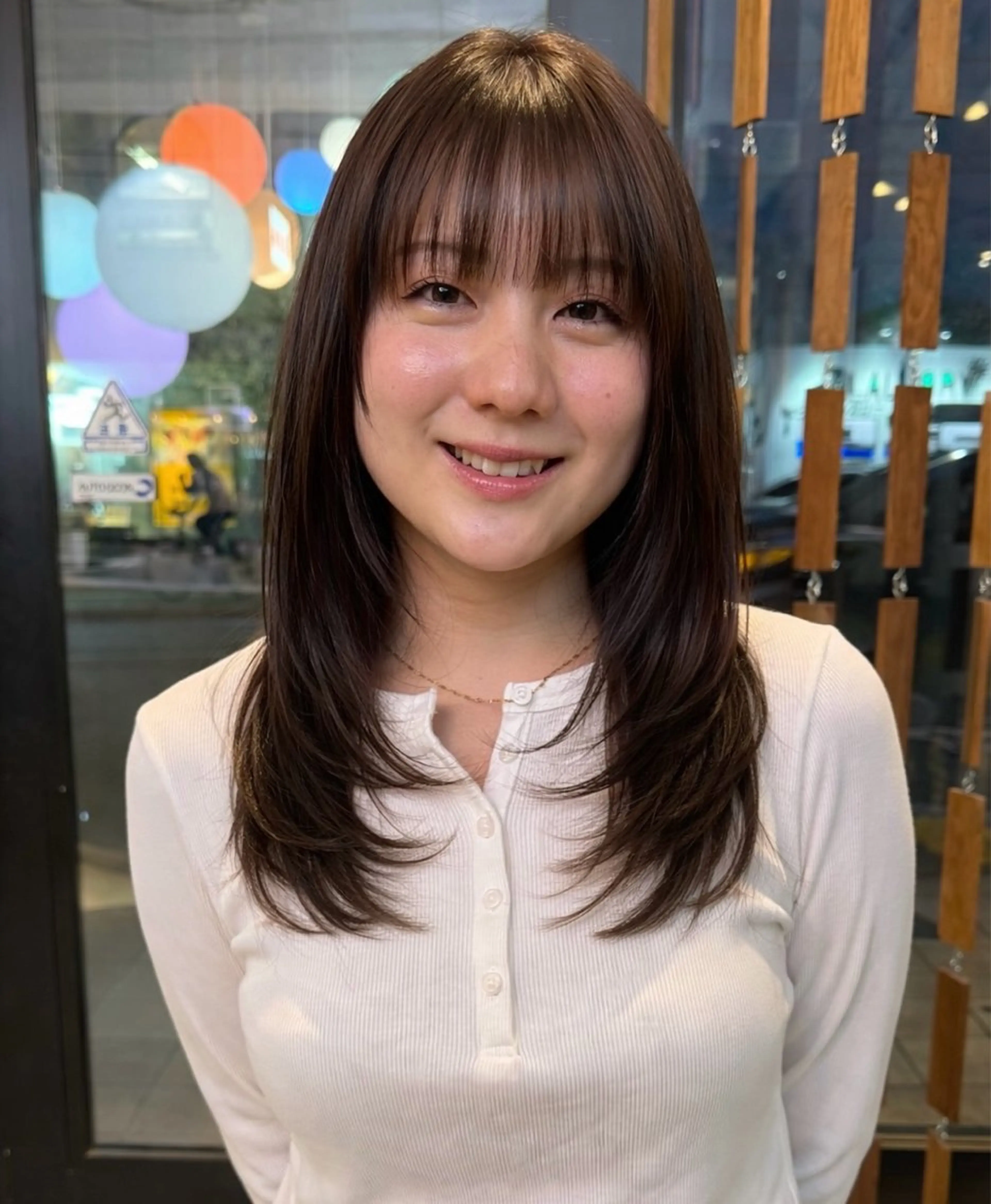 ロング カット 縮毛矯正 トリートメント 三好 祐希 #似合わせ#髪質改善のヘアスタイル