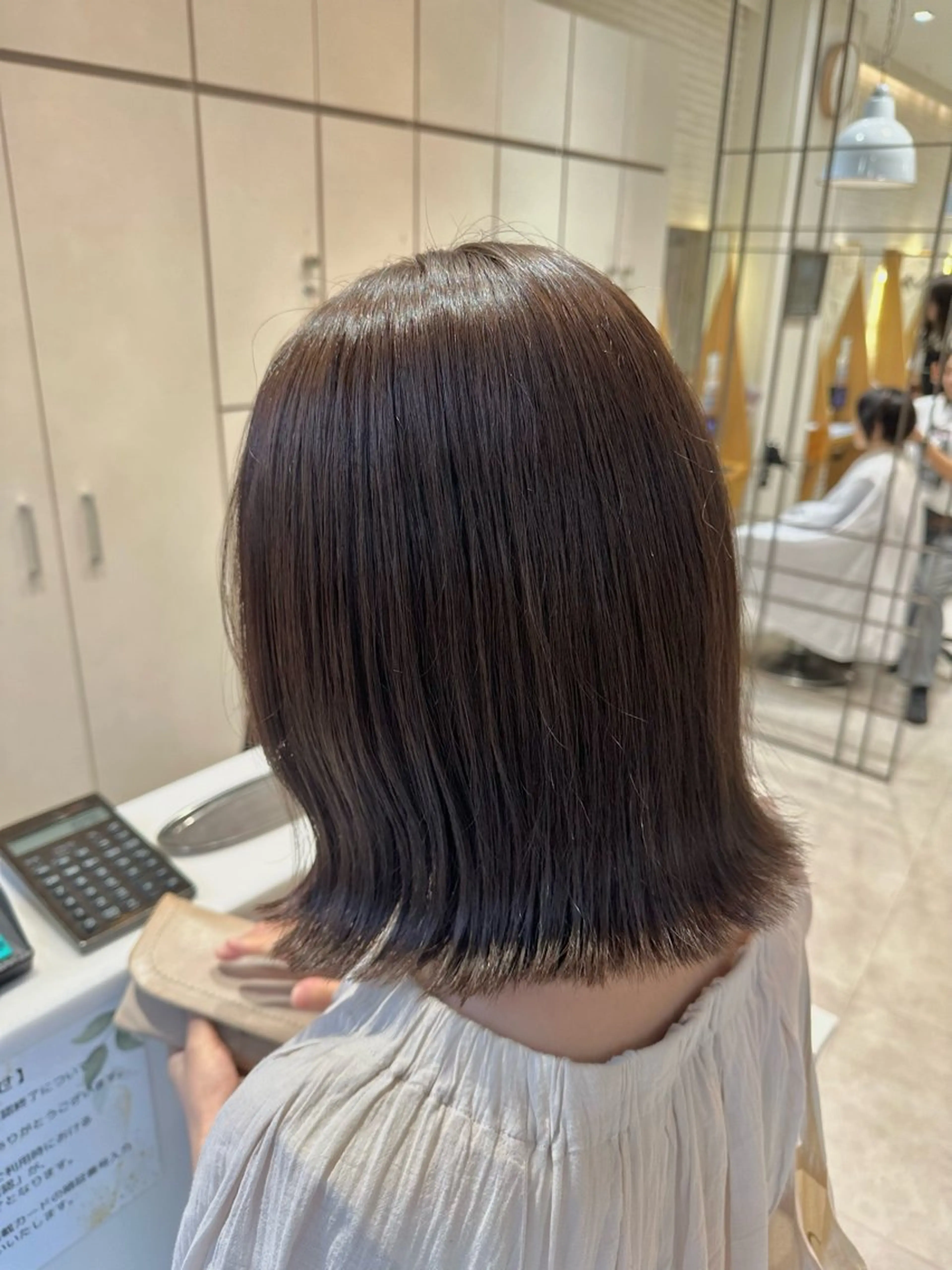 ミディアム カット ヘアカラー トリートメント 美髪矯正/渡辺 りんのヘアスタイル