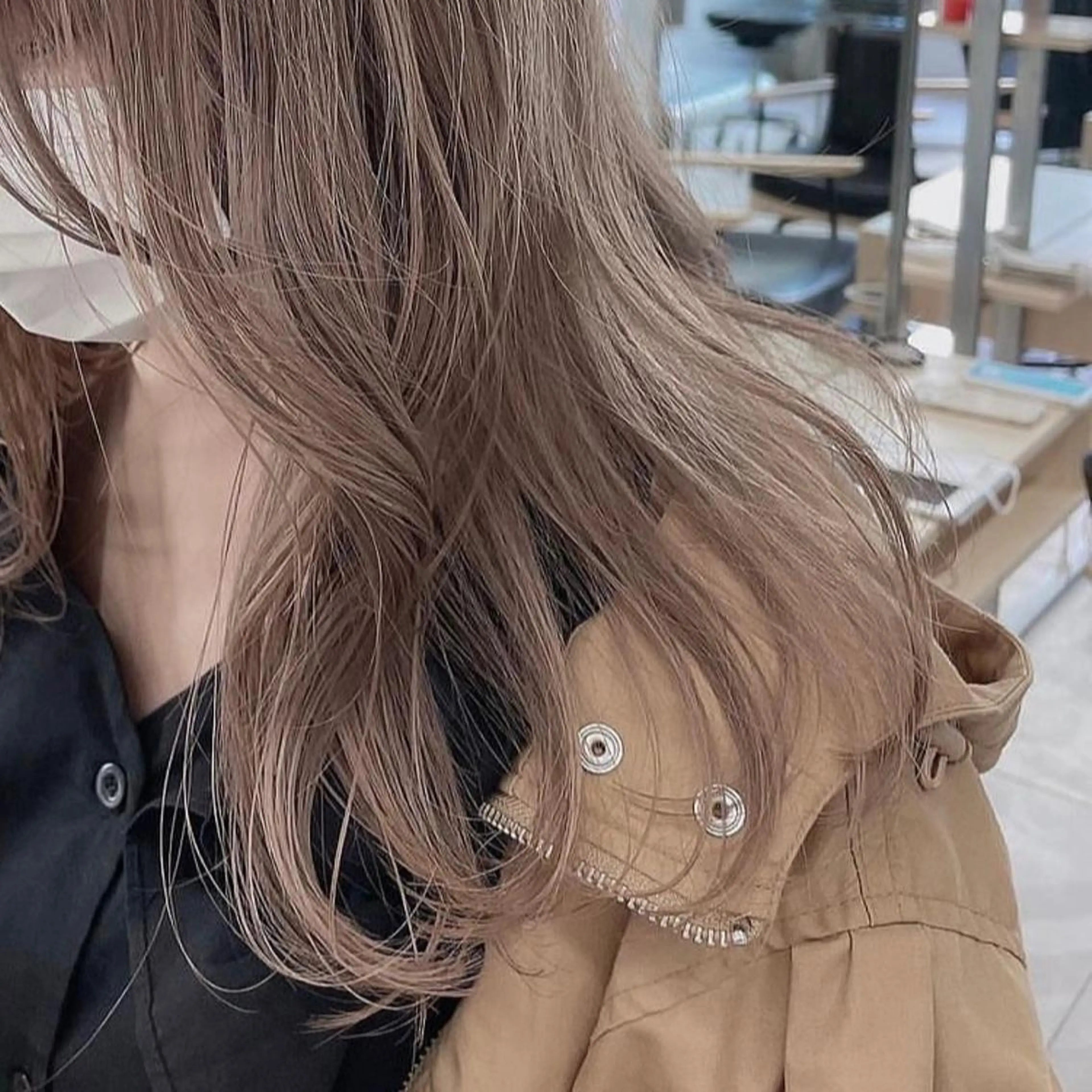 カラー ベージュカラー ピンクカラー ピンクベージュ カット ヘアカラー トリートメント 巻ける髪質改善で美髪 にデザイン✨/よしみのヘアスタイル