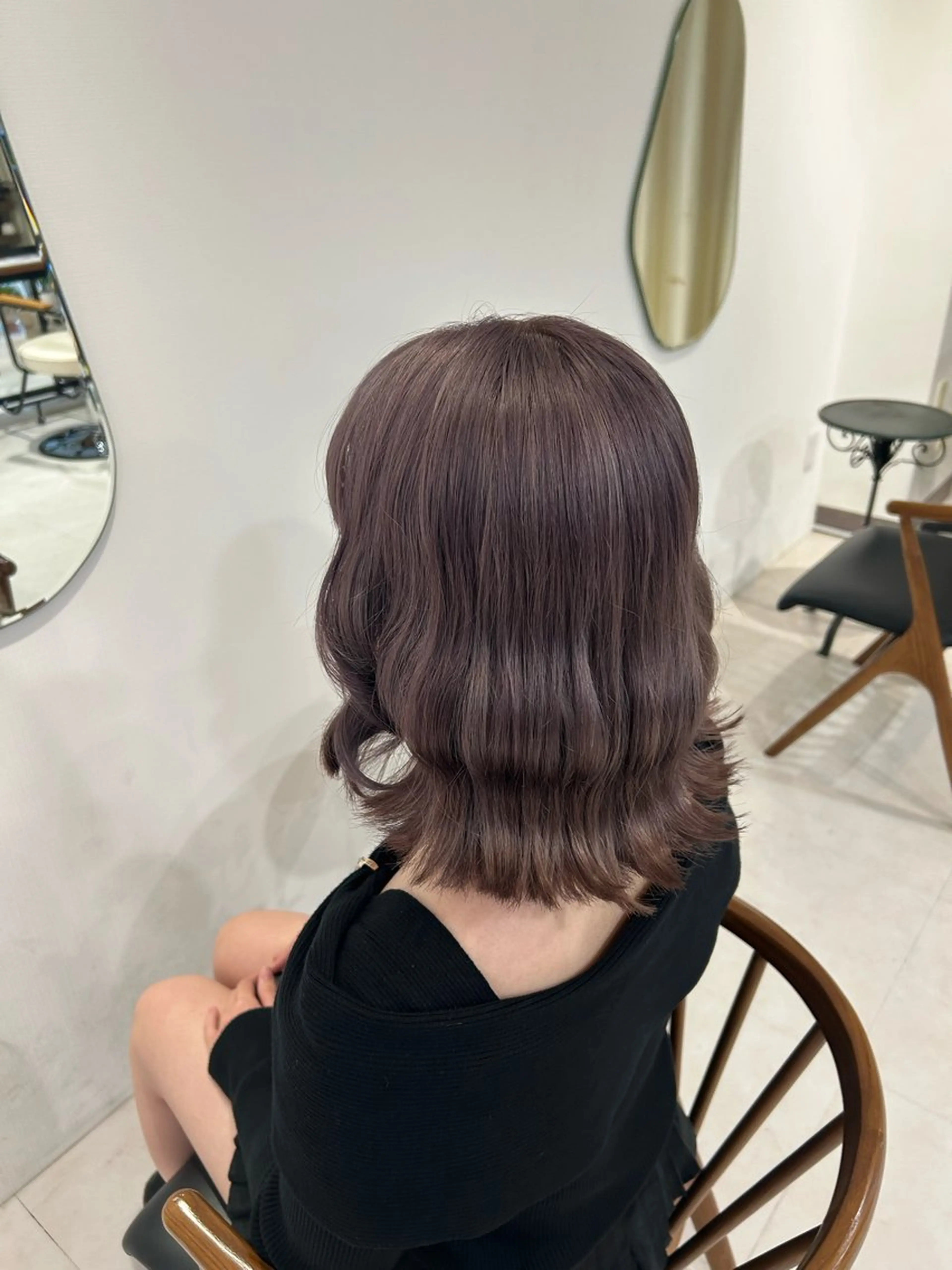 ミディアム カラー ヘアカラー amoretto miinaのヘアスタイル