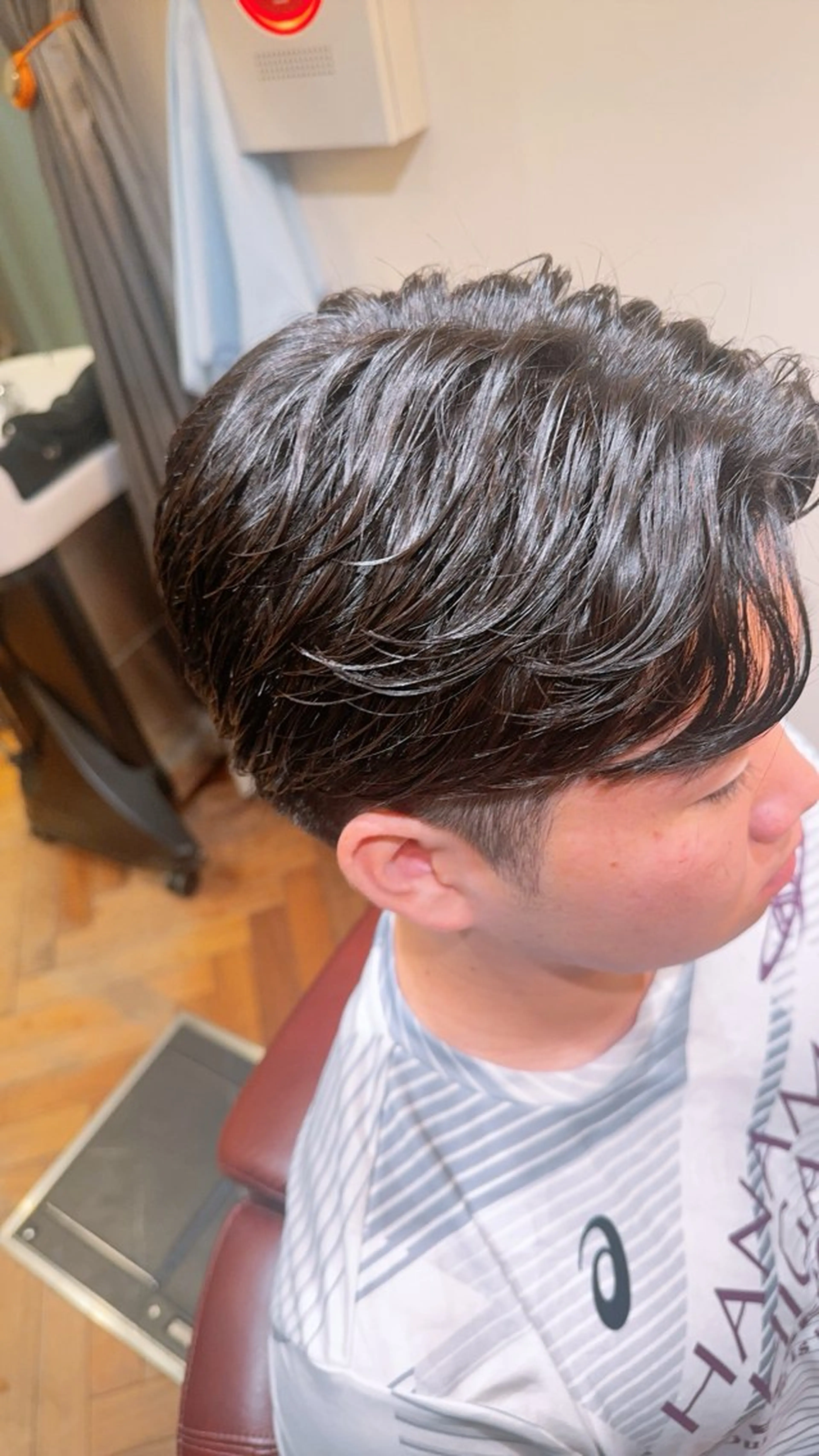 カット+パーマ(毛流れ)+シャンプー+ブローの写真