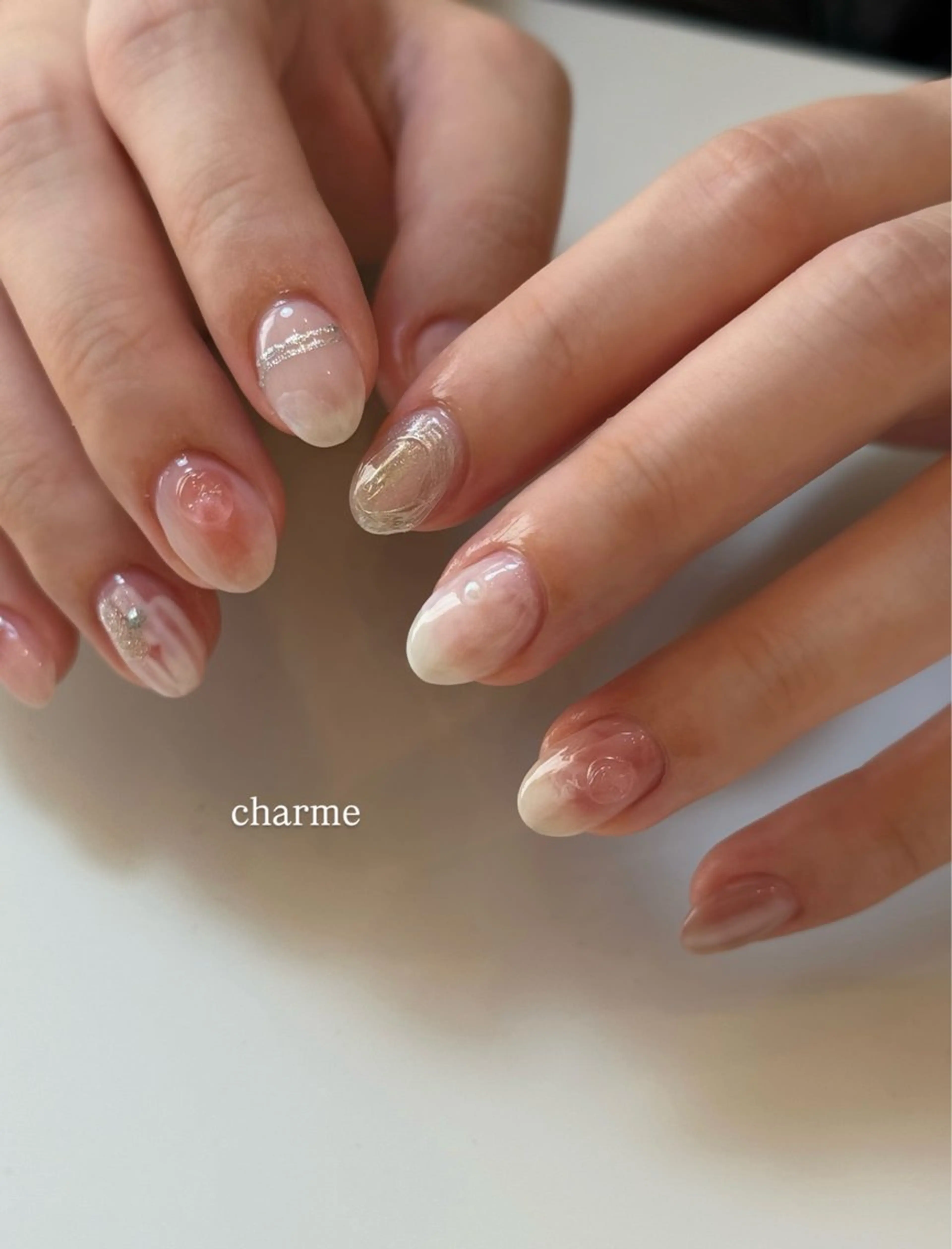 ネイル ハンドネイル フットネイル nailsalon charmeのネイルデザイン