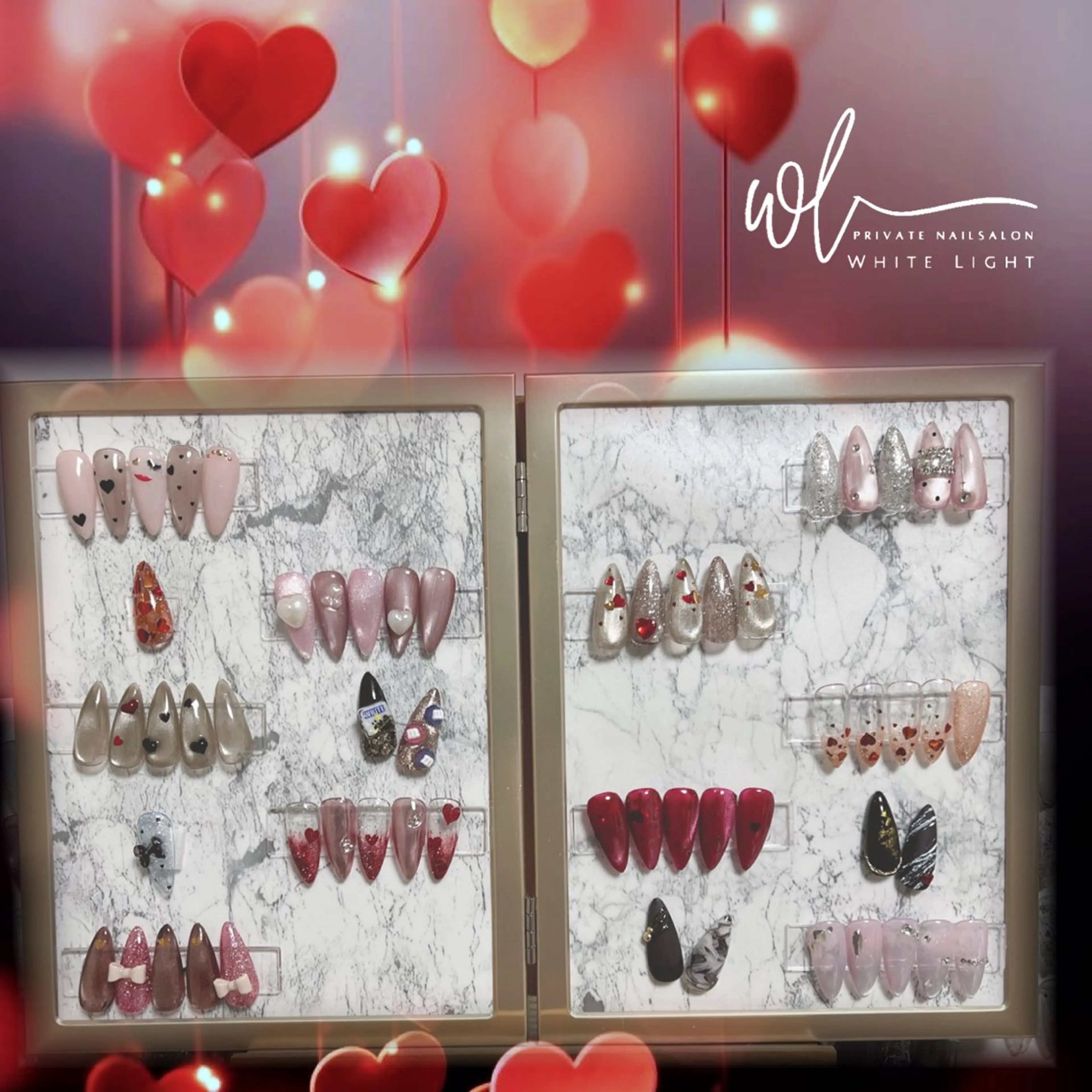 ネイル バレンタイン プライベートサロン WhiteLightのネイルデザイン