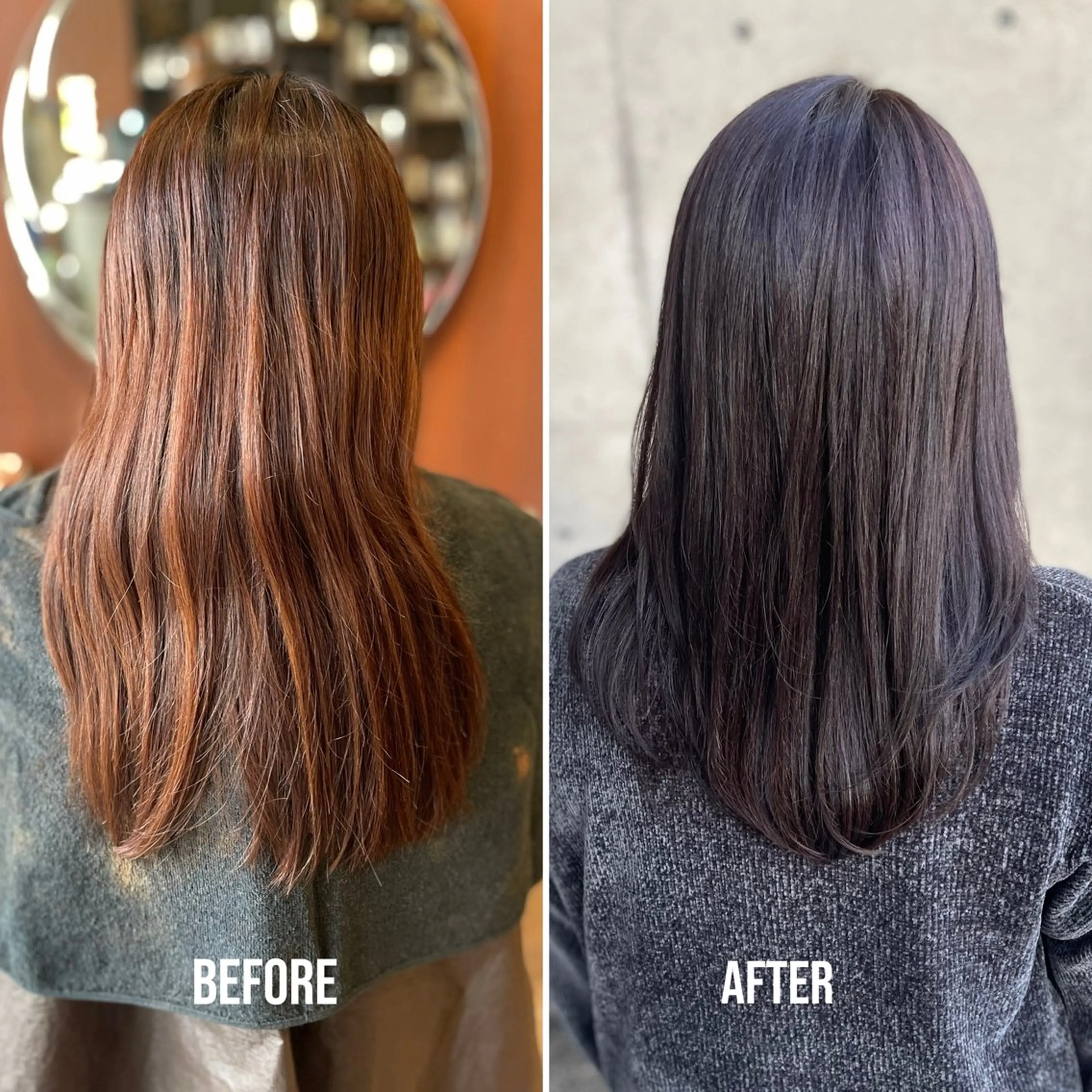 セミロング カラー 日高 香織のヘアスタイル