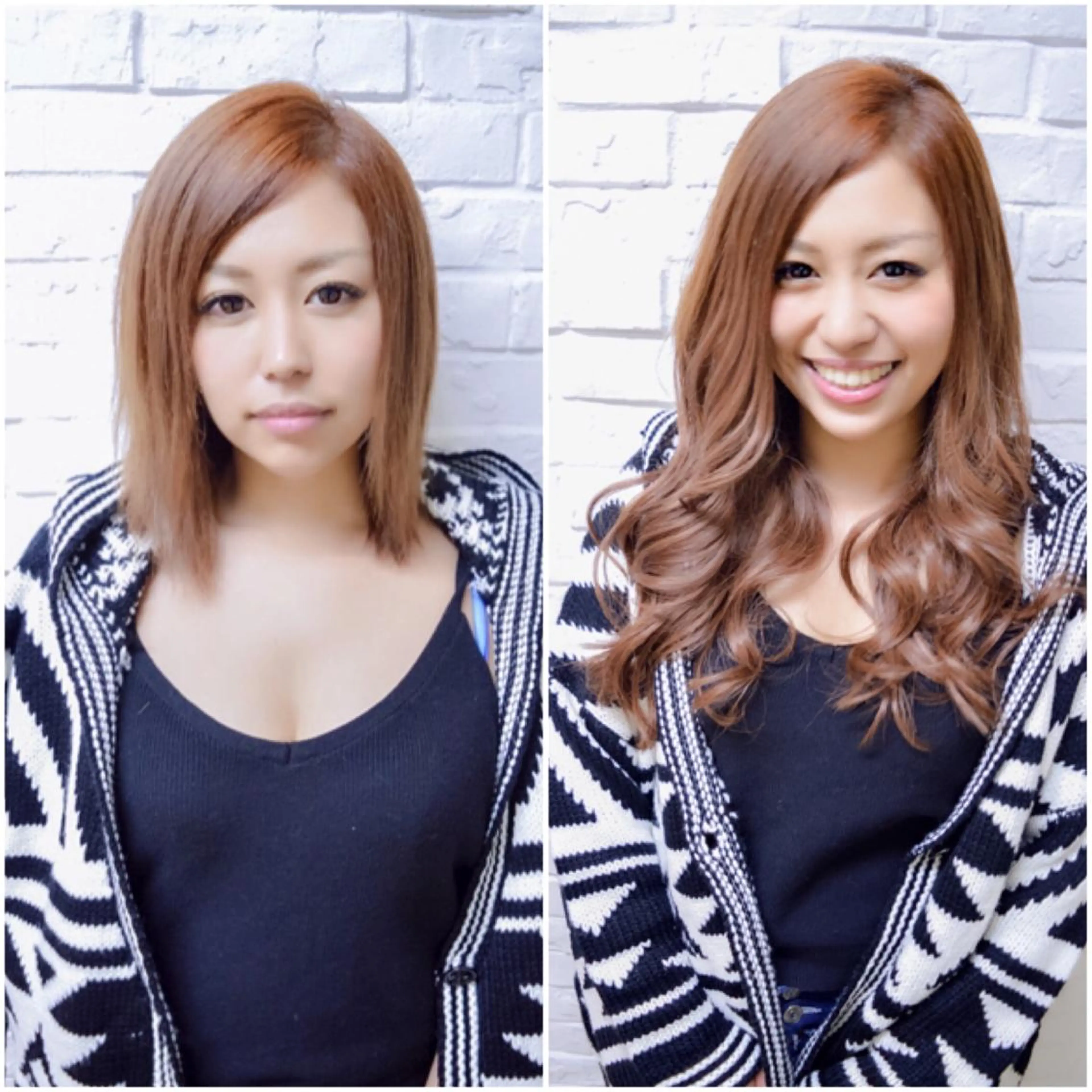 《馴染ませカット無料》カラー&シールエクステ80本&トリートメントの写真