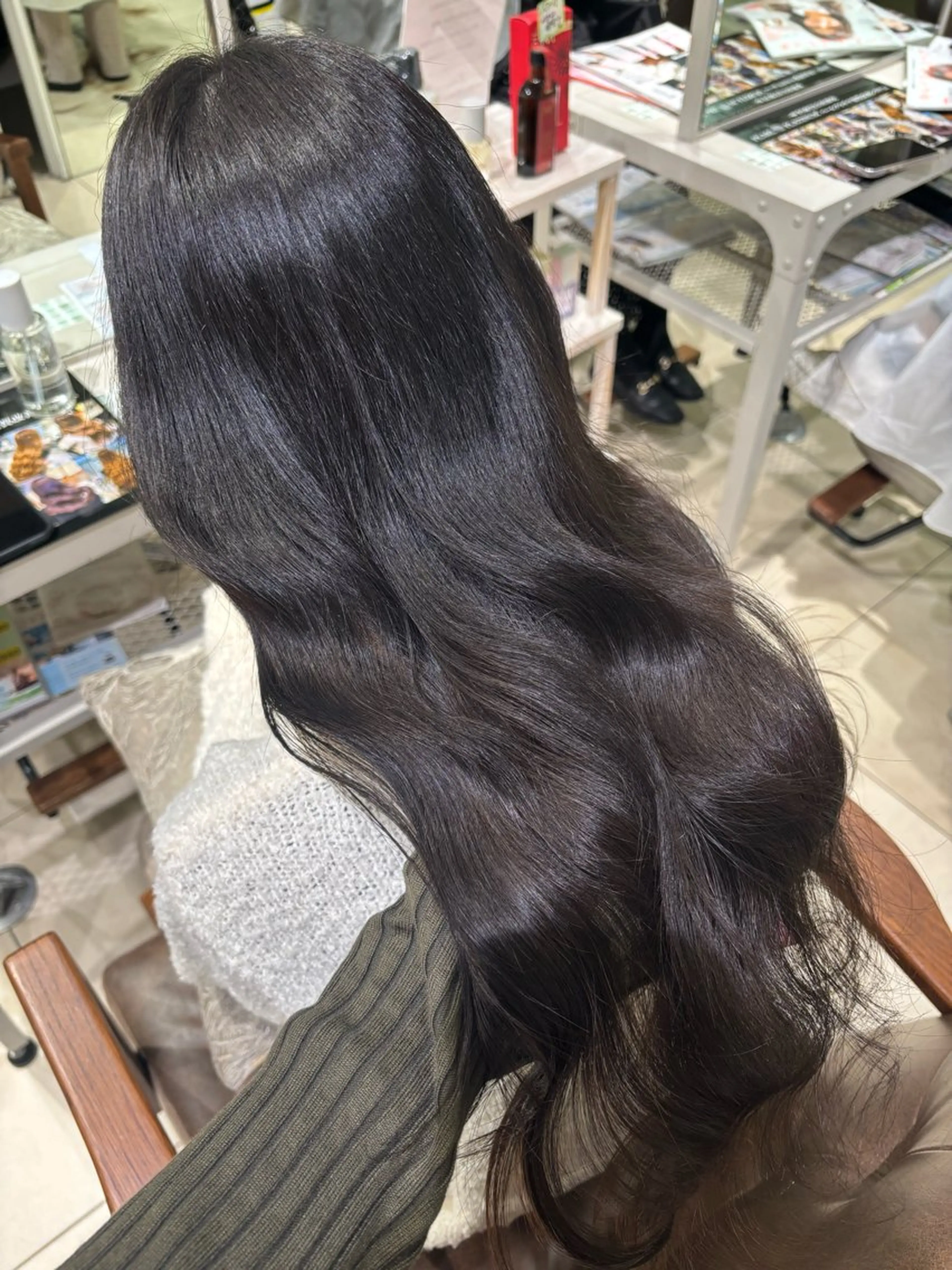 セミロング Rin/寒色系カラー 🦋/うる艶ヘア🫧のヘアスタイル