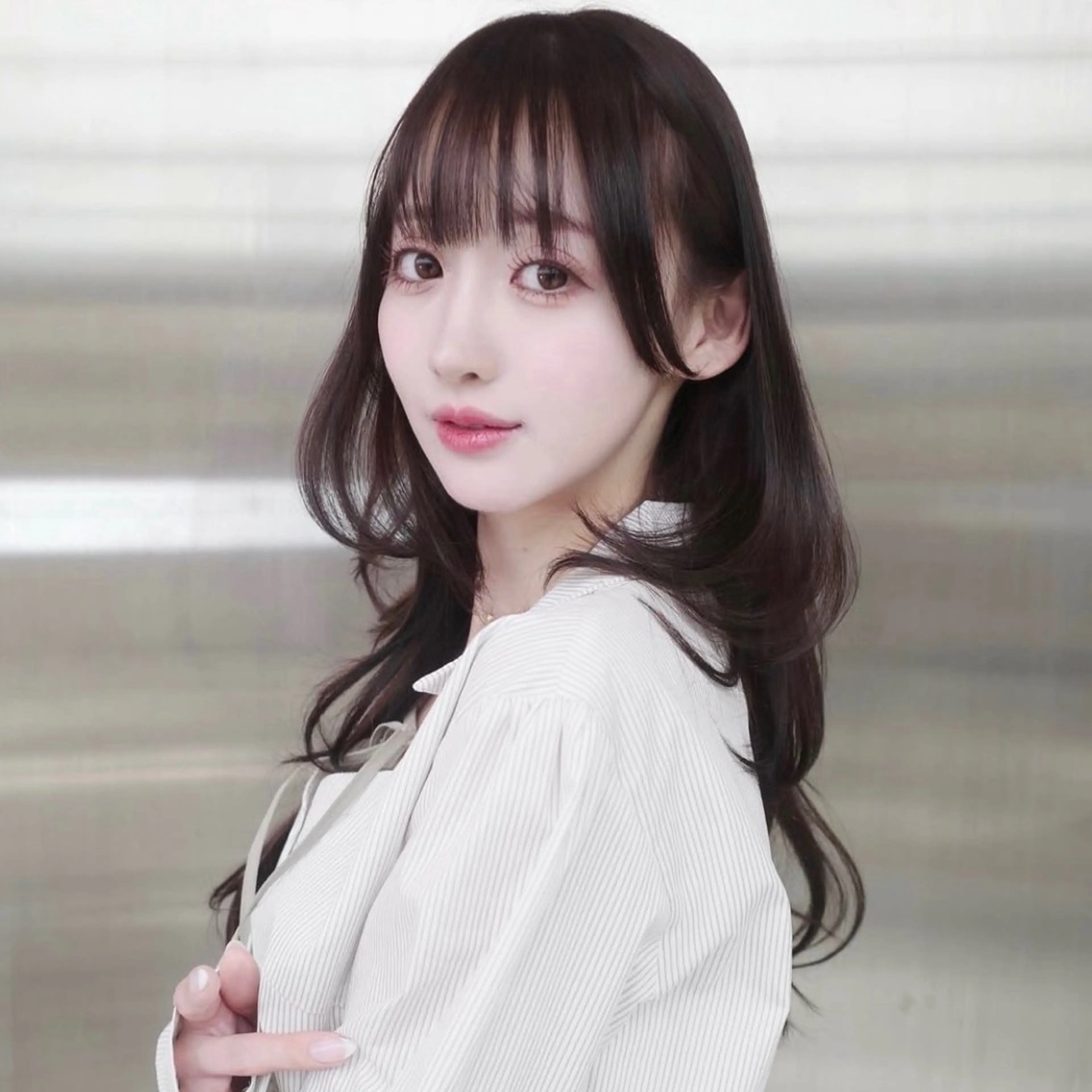 ロング カラー くびれヘア 顔周りカット ハイレイヤー 韓国風ヘア レイヤーカット カット ヘアカラー トリートメント Nao/ 大宮/レイヤーカットのヘアスタイル