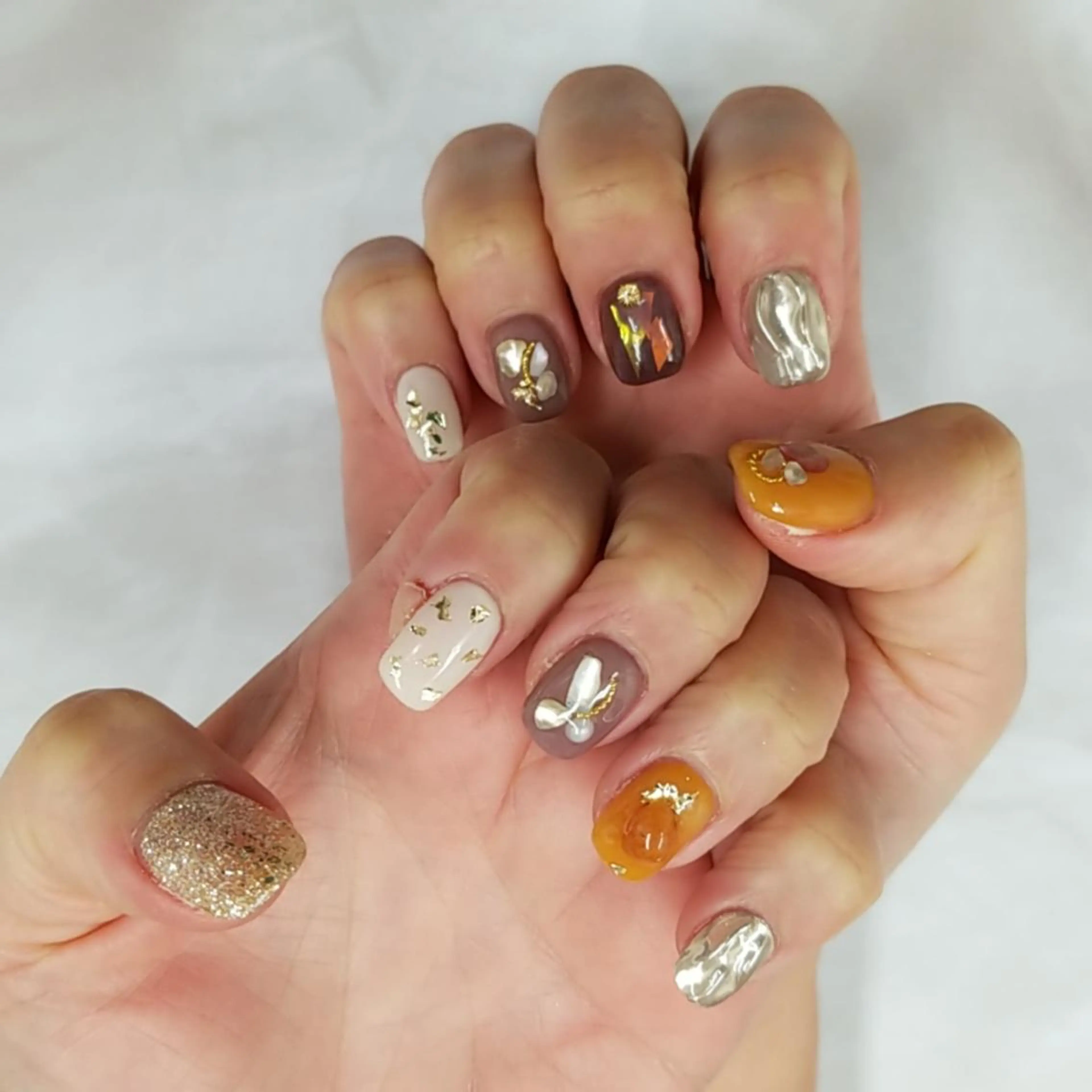 ネイル アートネイル ジェルネイル マグネットネイル 持ち込み ニュアンスネイル 河野ちえ (雑誌掲載サロン)のネイルデザイン