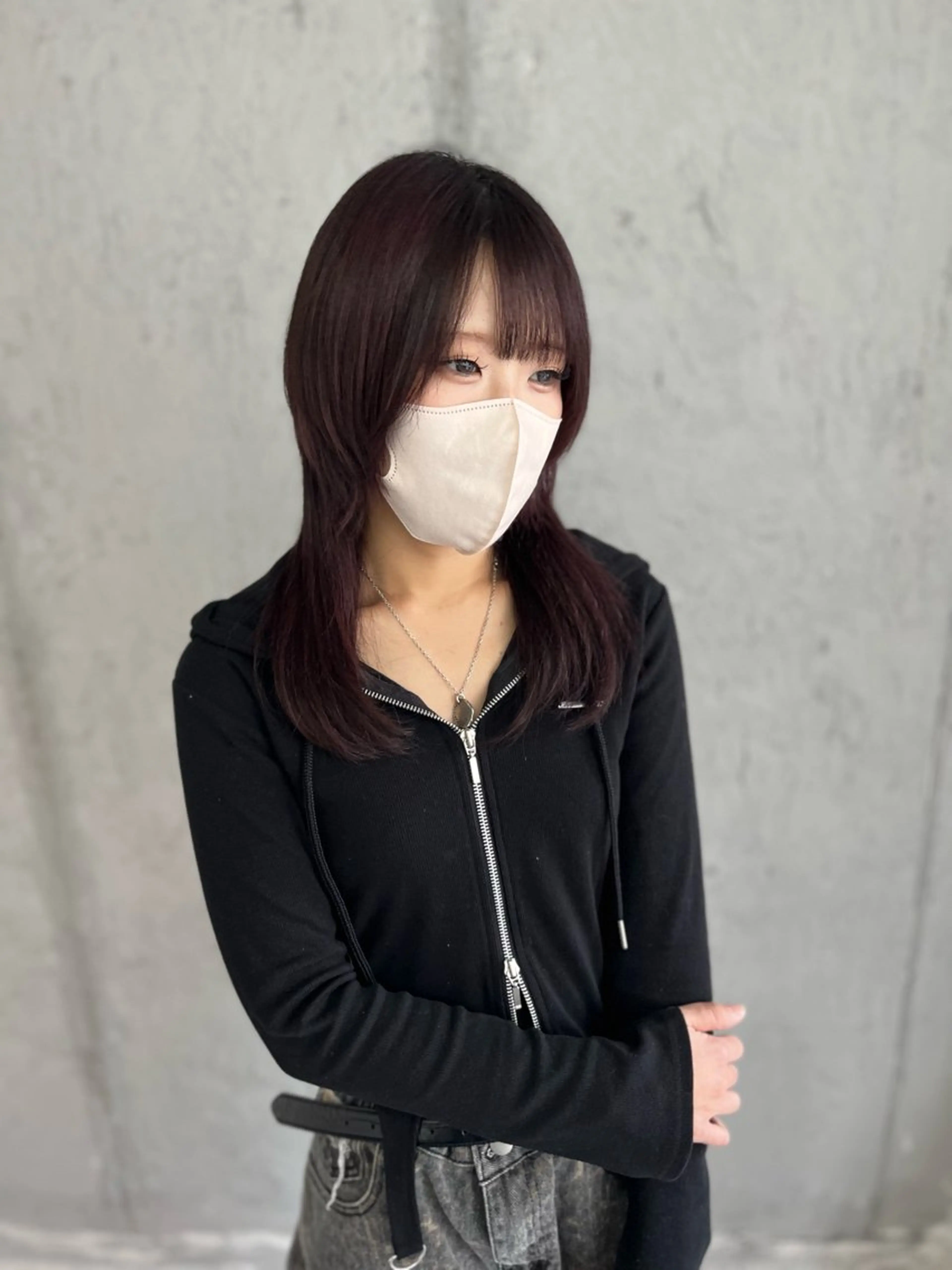 セミロング カラー カット ヘアカラー トリートメント Mariana雛/ 西大分/ハイライトのヘアスタイル