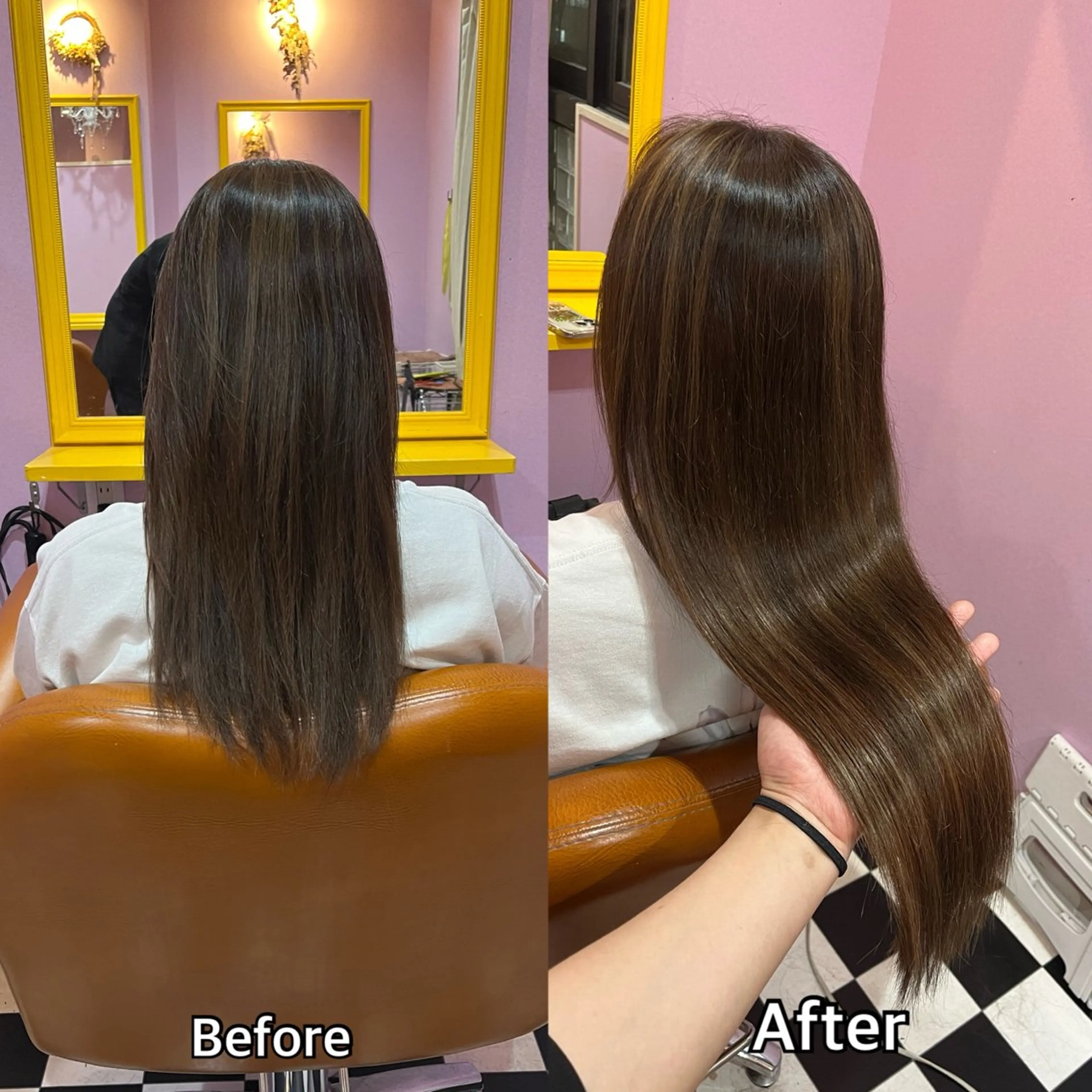 ロング シール＋ちび編み込み エクステ梅田🐨のヘアスタイル