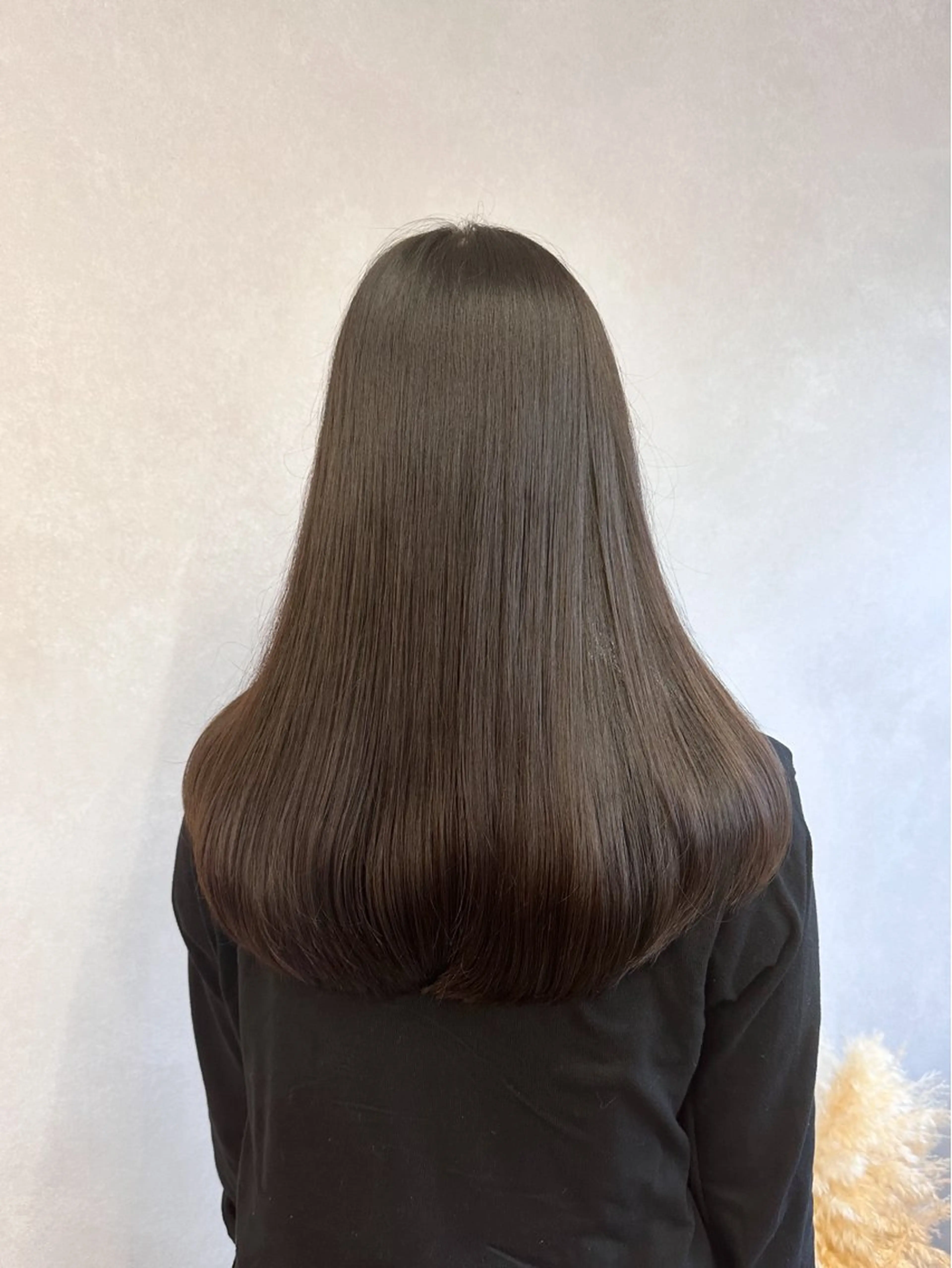 ロング カラー ブリーチ 透明感カラー レイヤーカット カット 縮毛矯正 トリートメント まるみショート/ ボブ/hinaのヘアスタイル