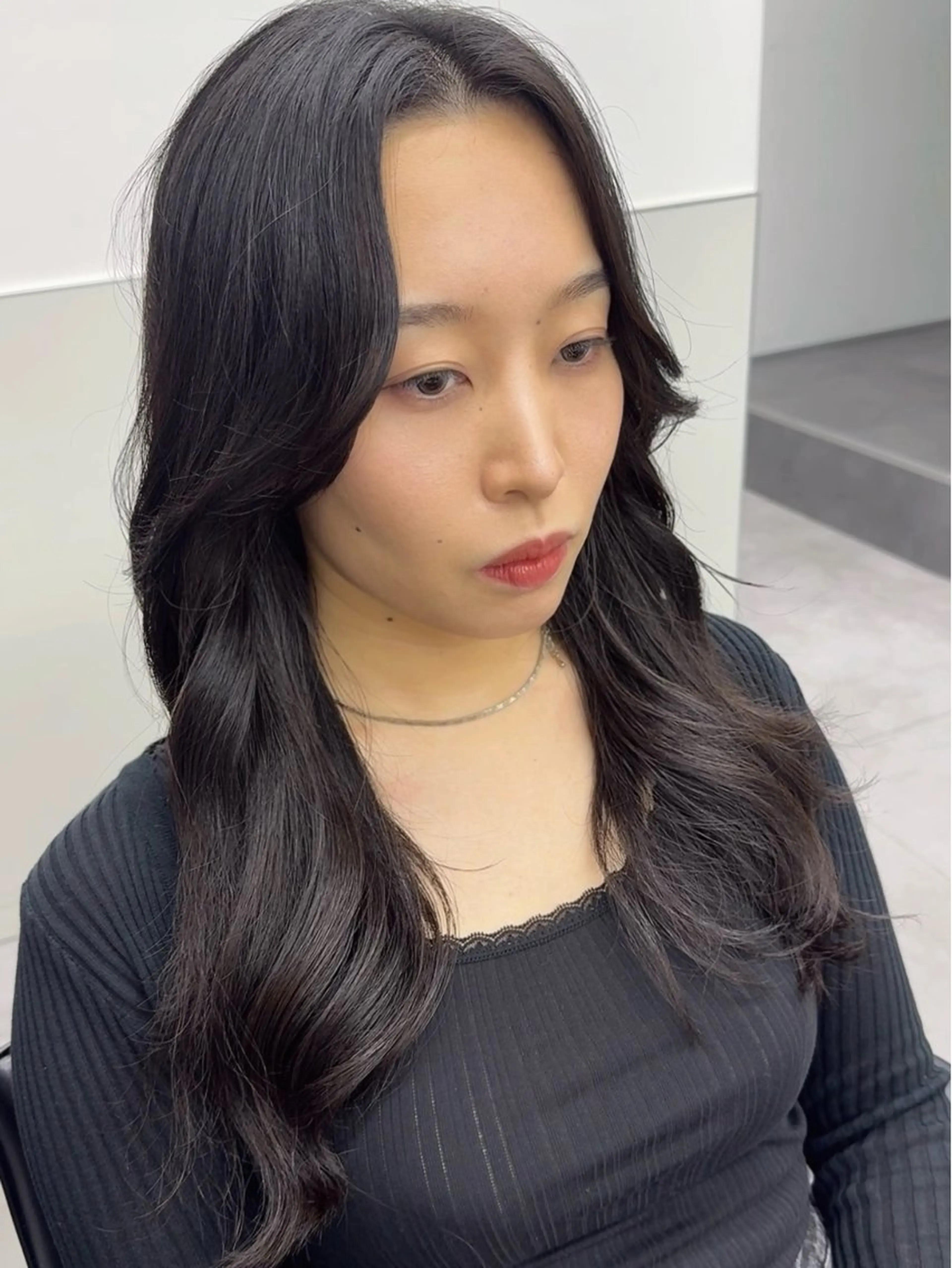 ロング 韓国風ヘア レイヤーカット トリートメント ワンホンヘア カット 縮毛矯正 トリートメント 韓国ヘア🇰🇷 スズキのヘアスタイル