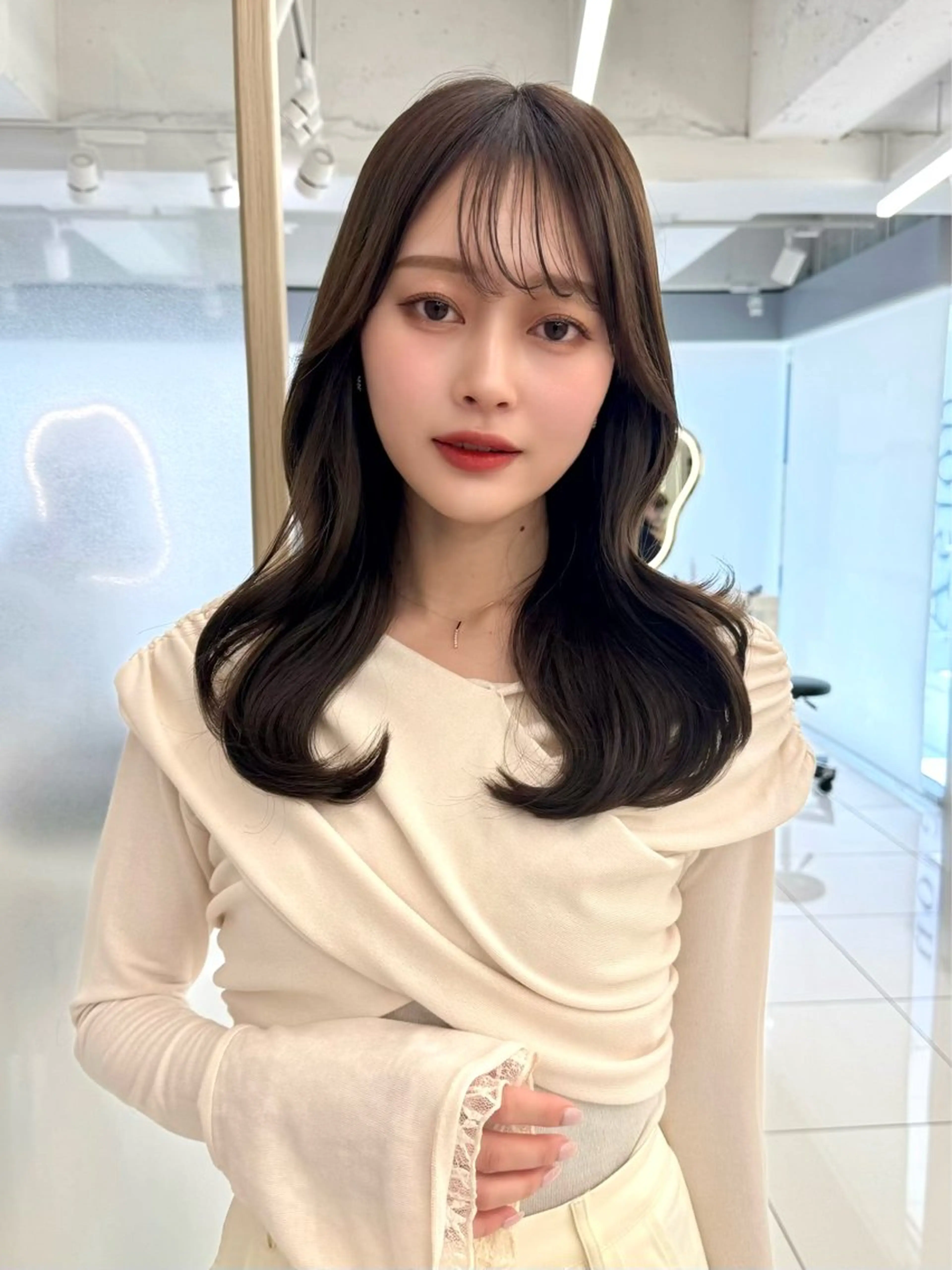 ロング 顔周り🇰🇷韓国 レイヤー/いづみ💞のヘアスタイル