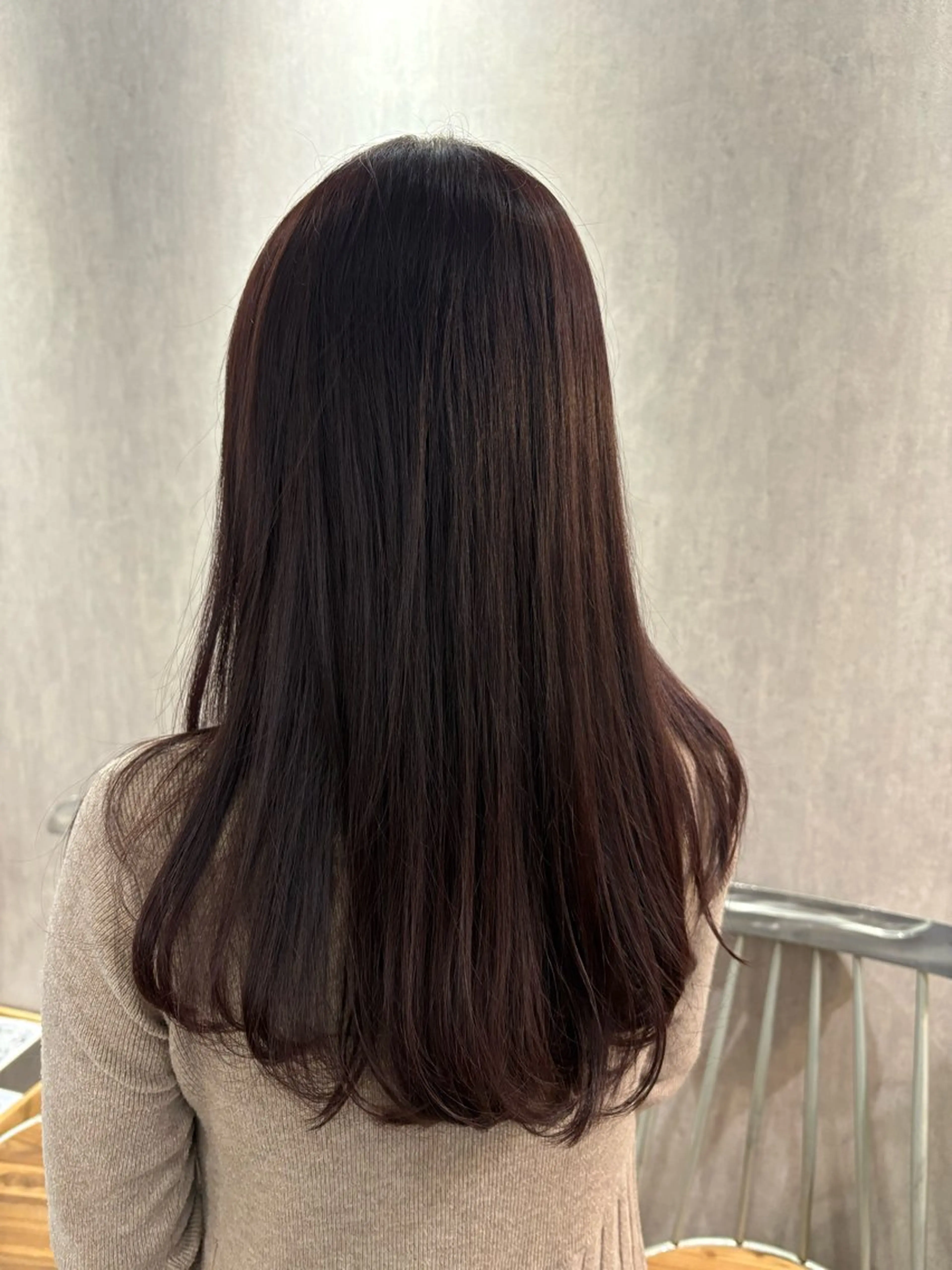 ロング カラー ラベンダーカラー ピンクカラー 中田 汐梨のヘアスタイル