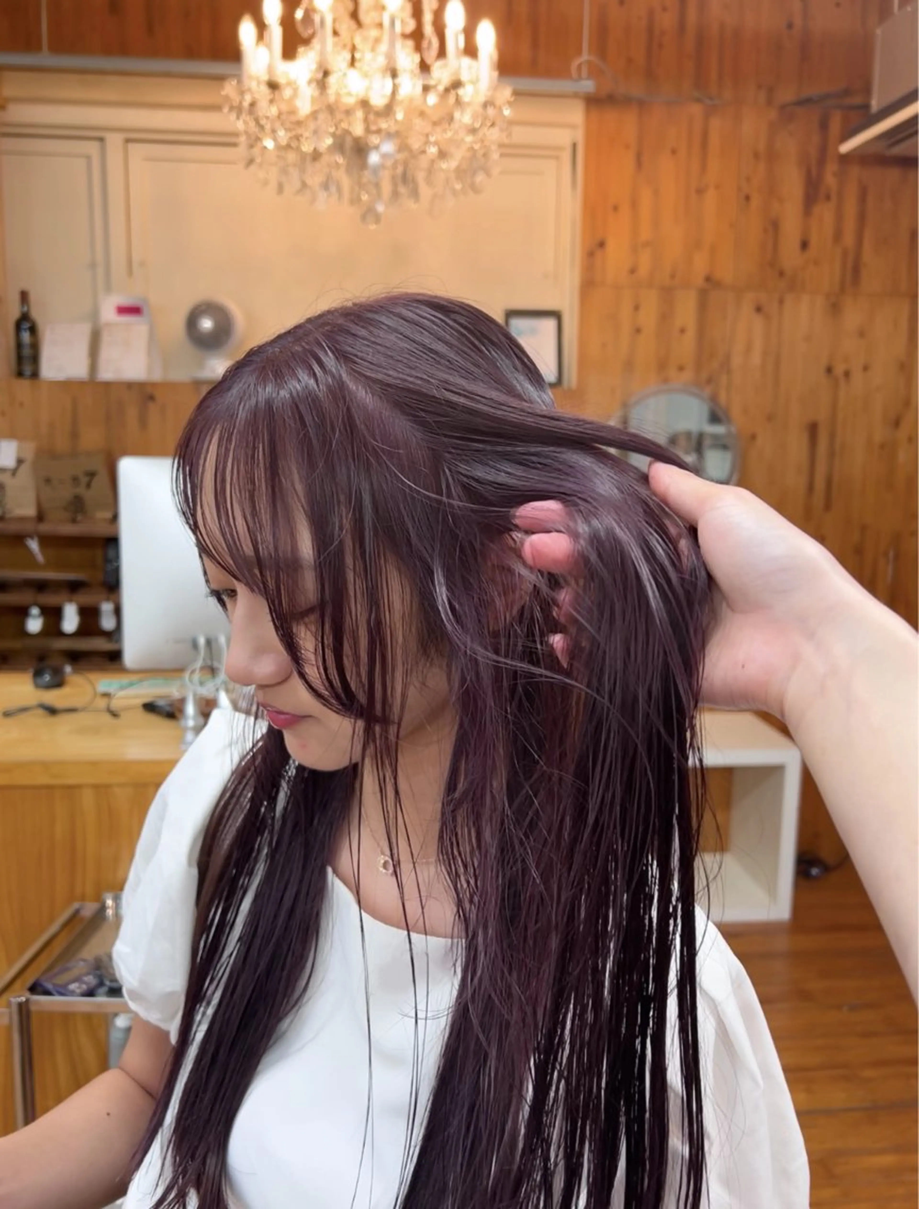 ロング カラー ヘアカラー 木藤 優杏のヘアスタイル