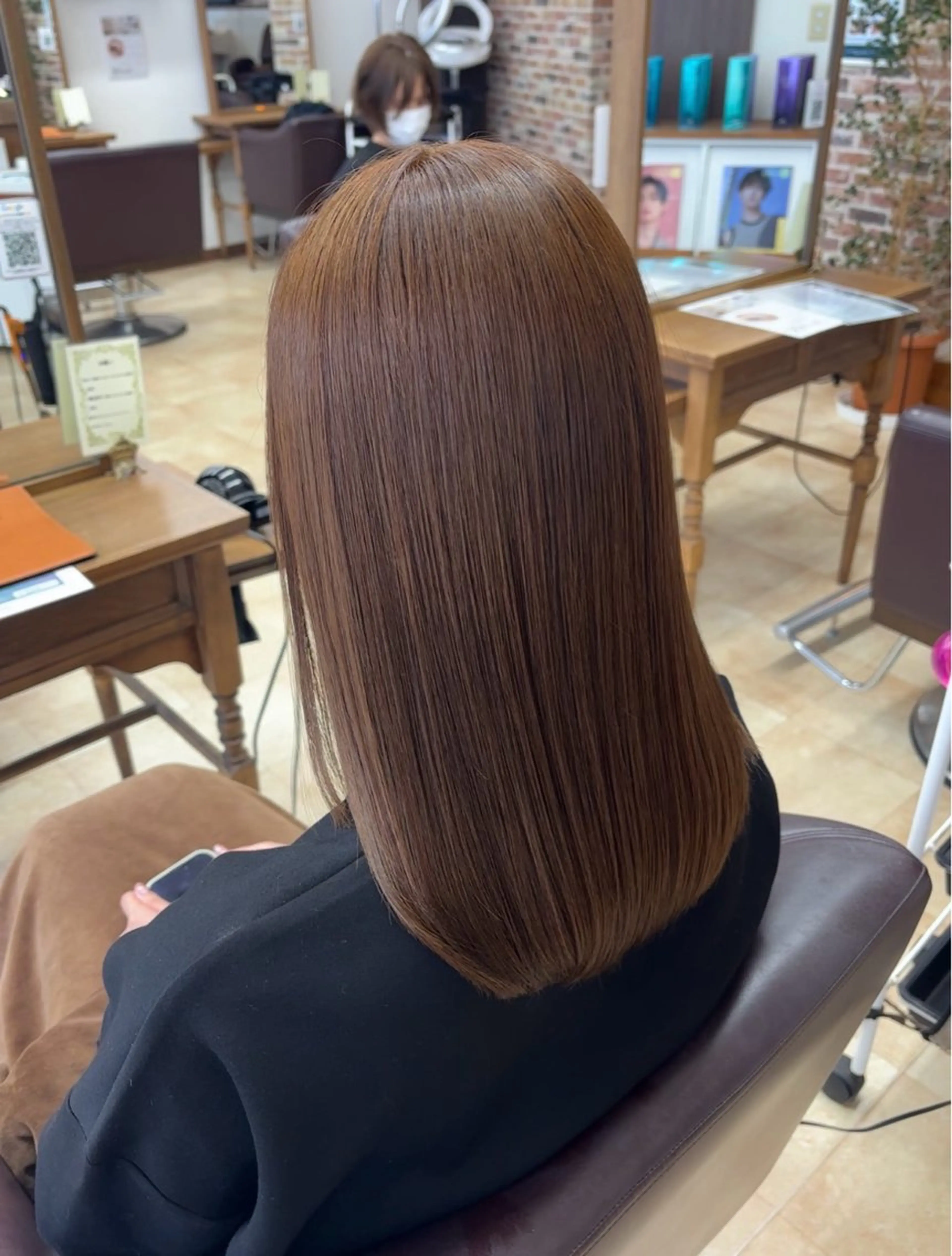 セミロング 髪質改善 トリートメント 小島華未/ ヘアカラー/髪質改善のヘアスタイル