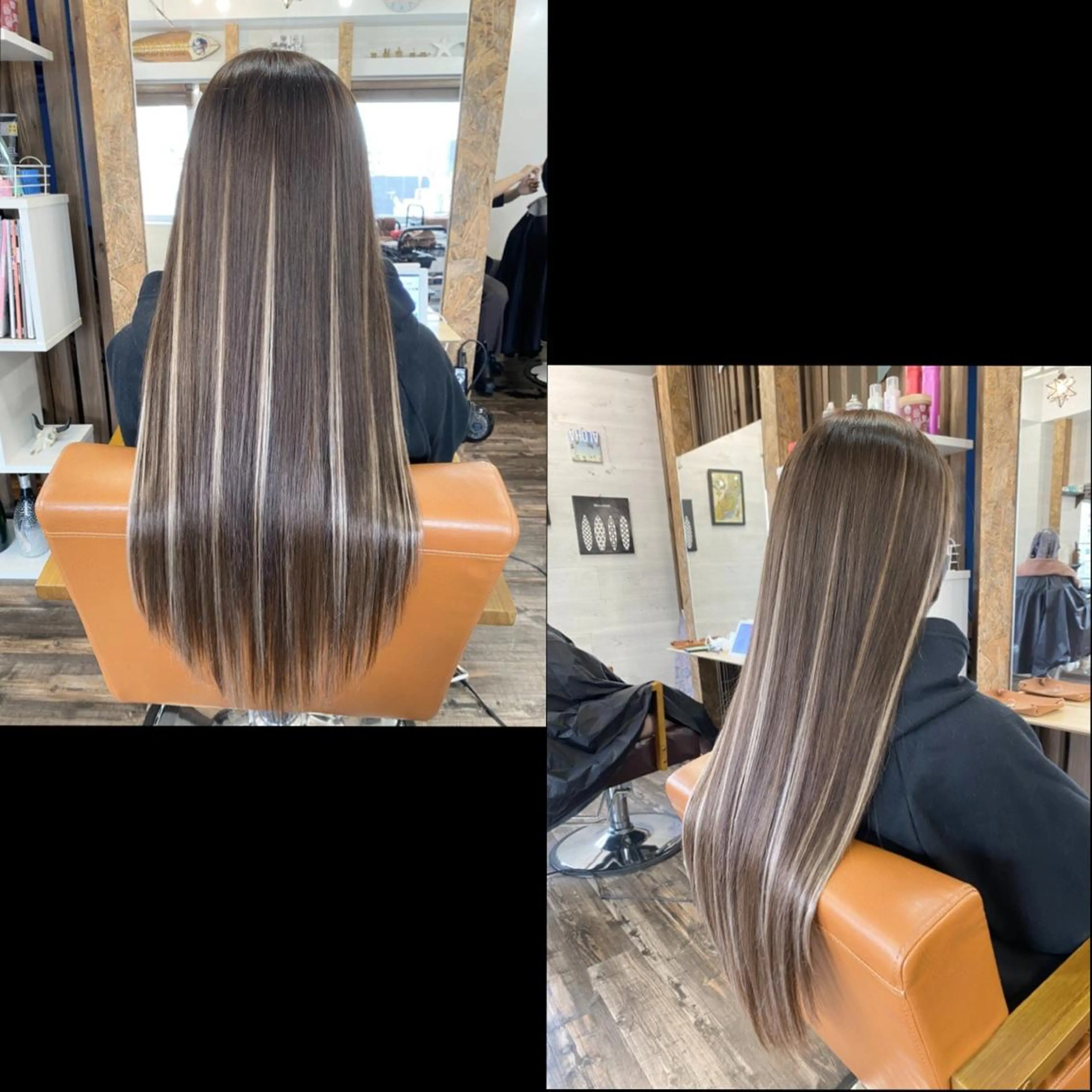 ロング カラー ヘアカラー エクステ ✯カラー&編み込み エクステ✯池田智博✯のヘアスタイル