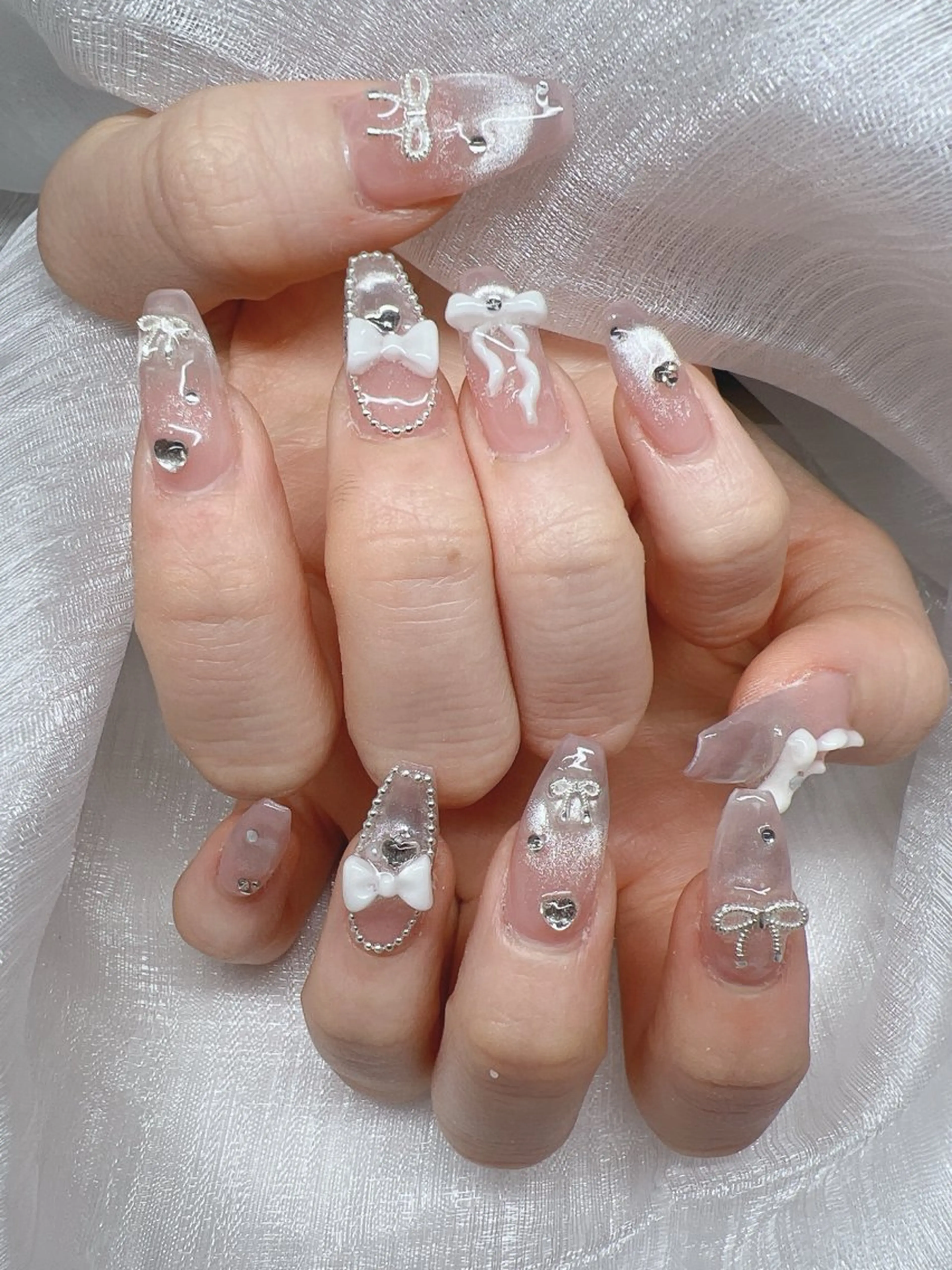 ネイル ハンドネイル Lee Nails チップ長さだし専門店のネイルデザイン