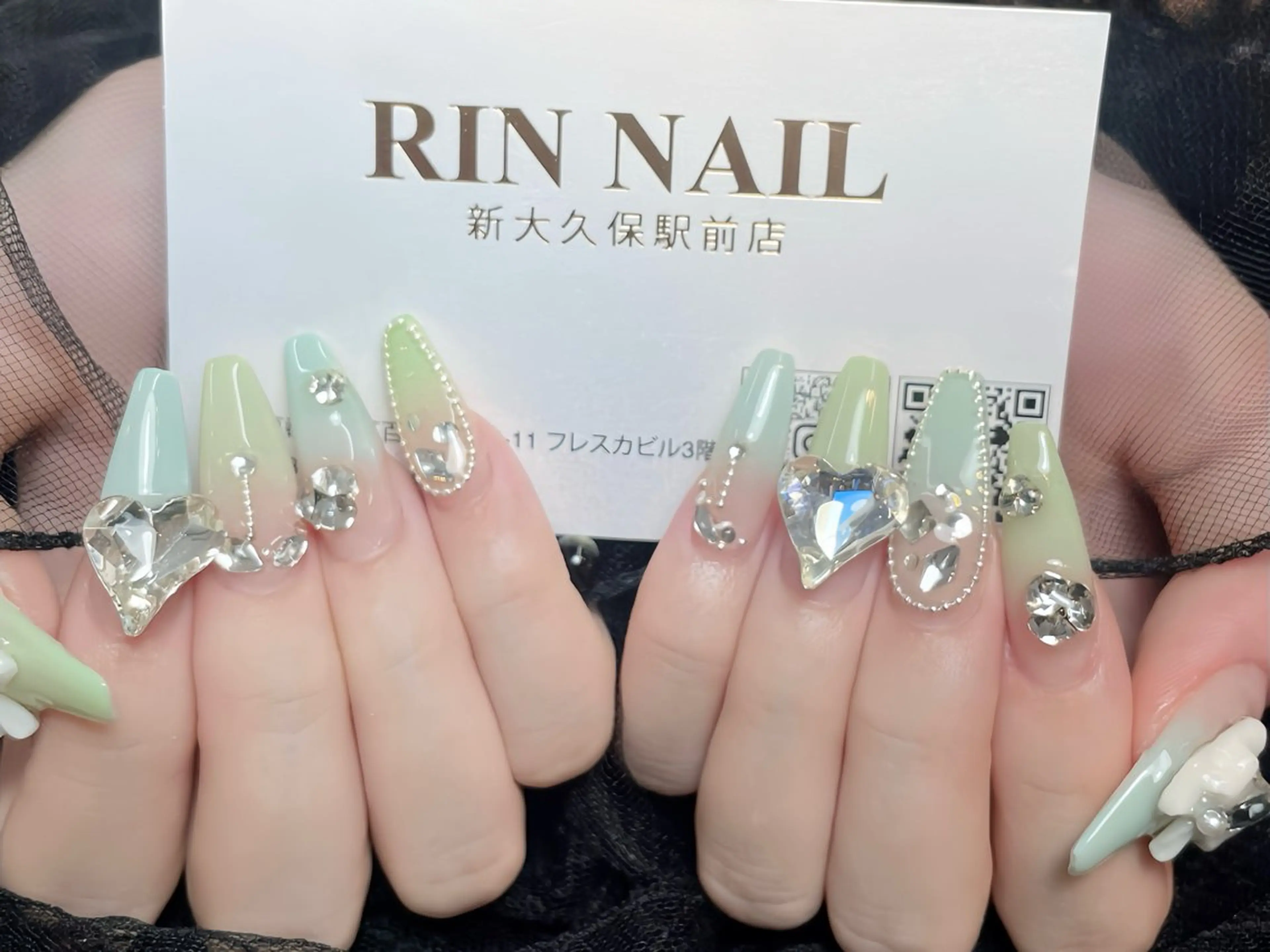 ネイル アートネイル フレンチネイル ジェルネイル 韓国ネイル ミラーネイル Rin Nail 新大久保店のネイルデザイン