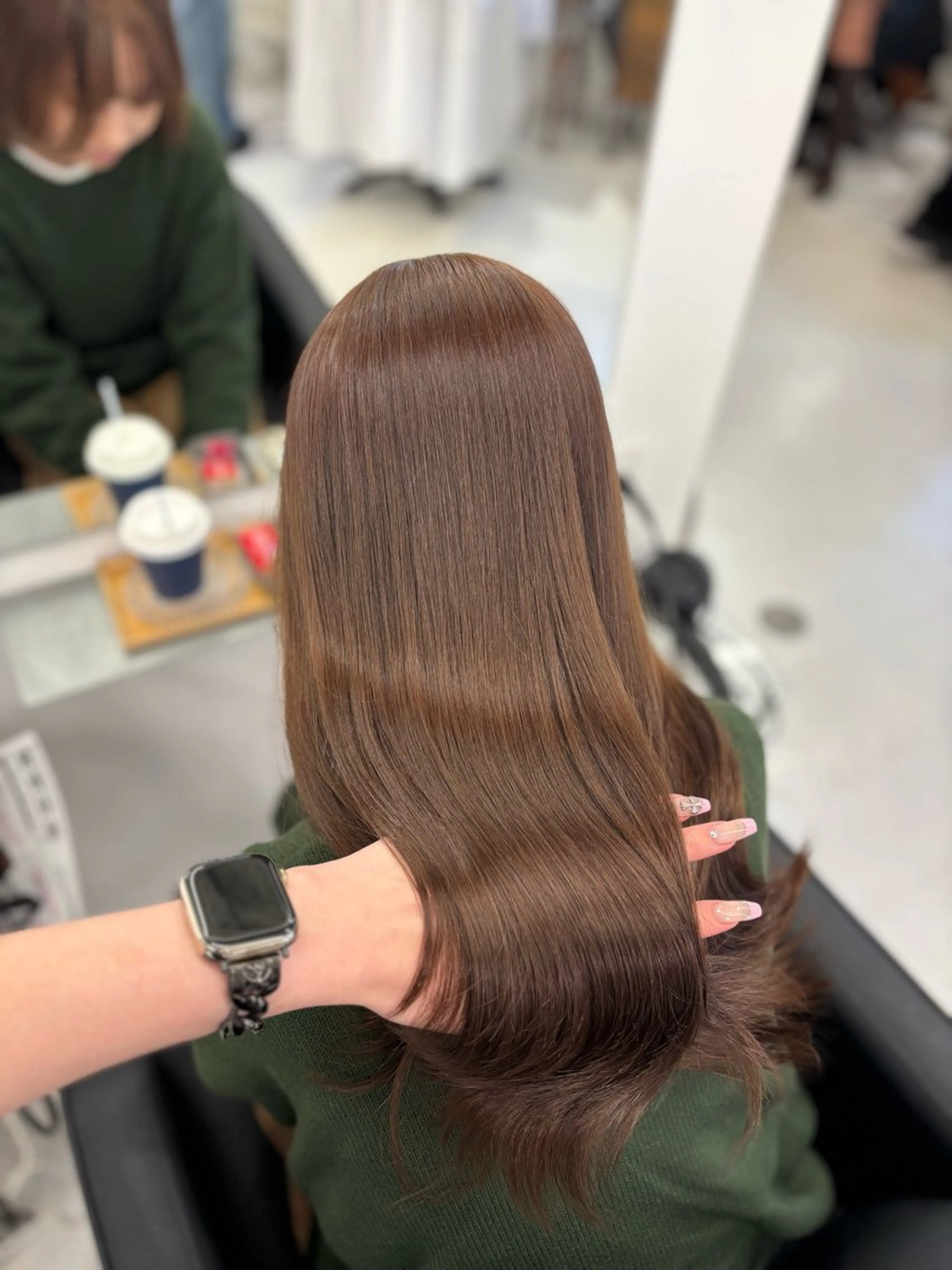 セミロング カラー カット ヘアカラー トリートメント 赤みなしカラー/梅田 /レイヤー/IORIのヘアスタイル