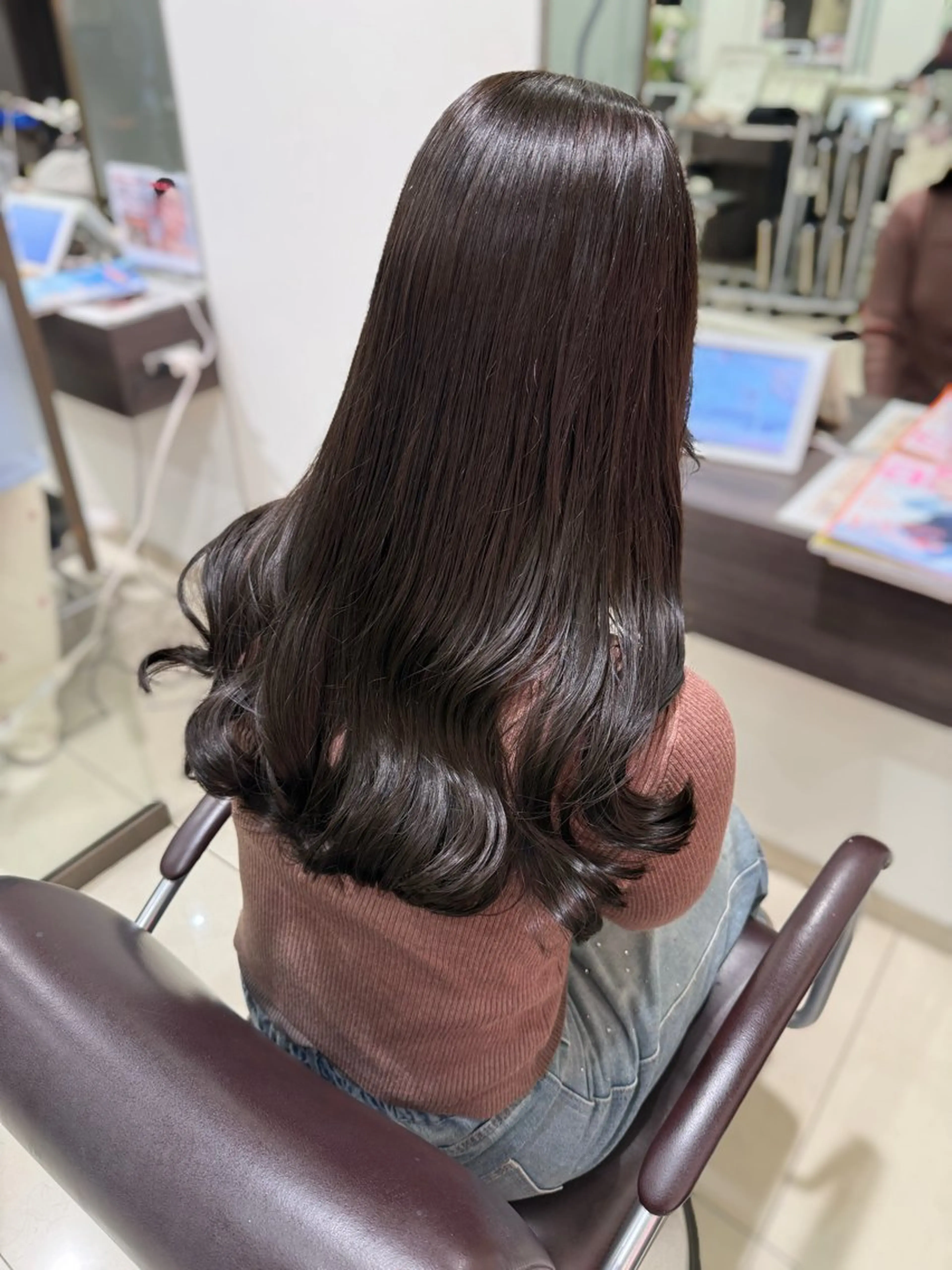 ロング カラー 透明感カラー グレージュ カット ヘアカラー KEEN.渋沢/ ブリーチ/みなのヘアスタイル