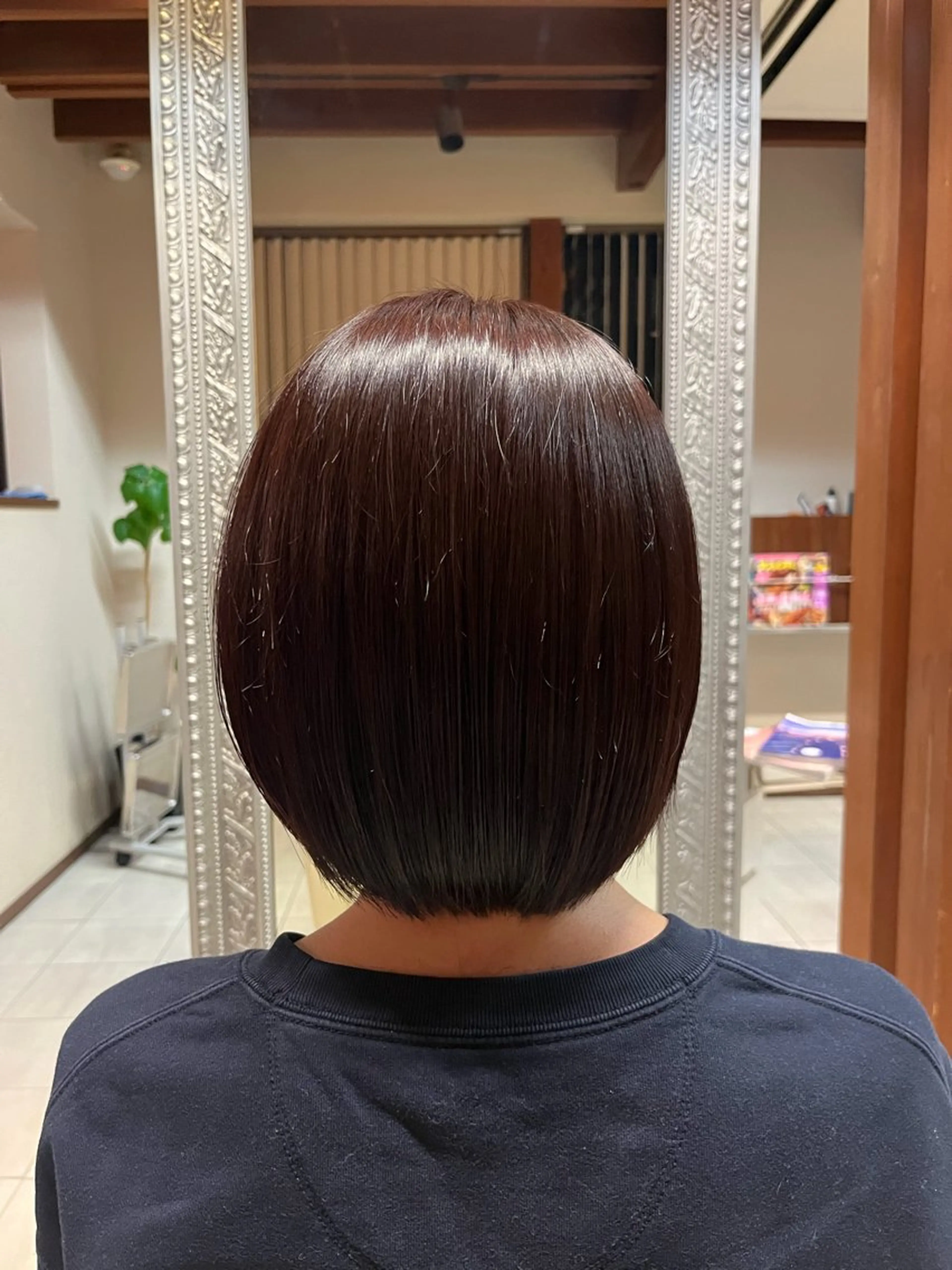 カラー 透明感カラー レッドカラー 吉田 なづなのヘアスタイル