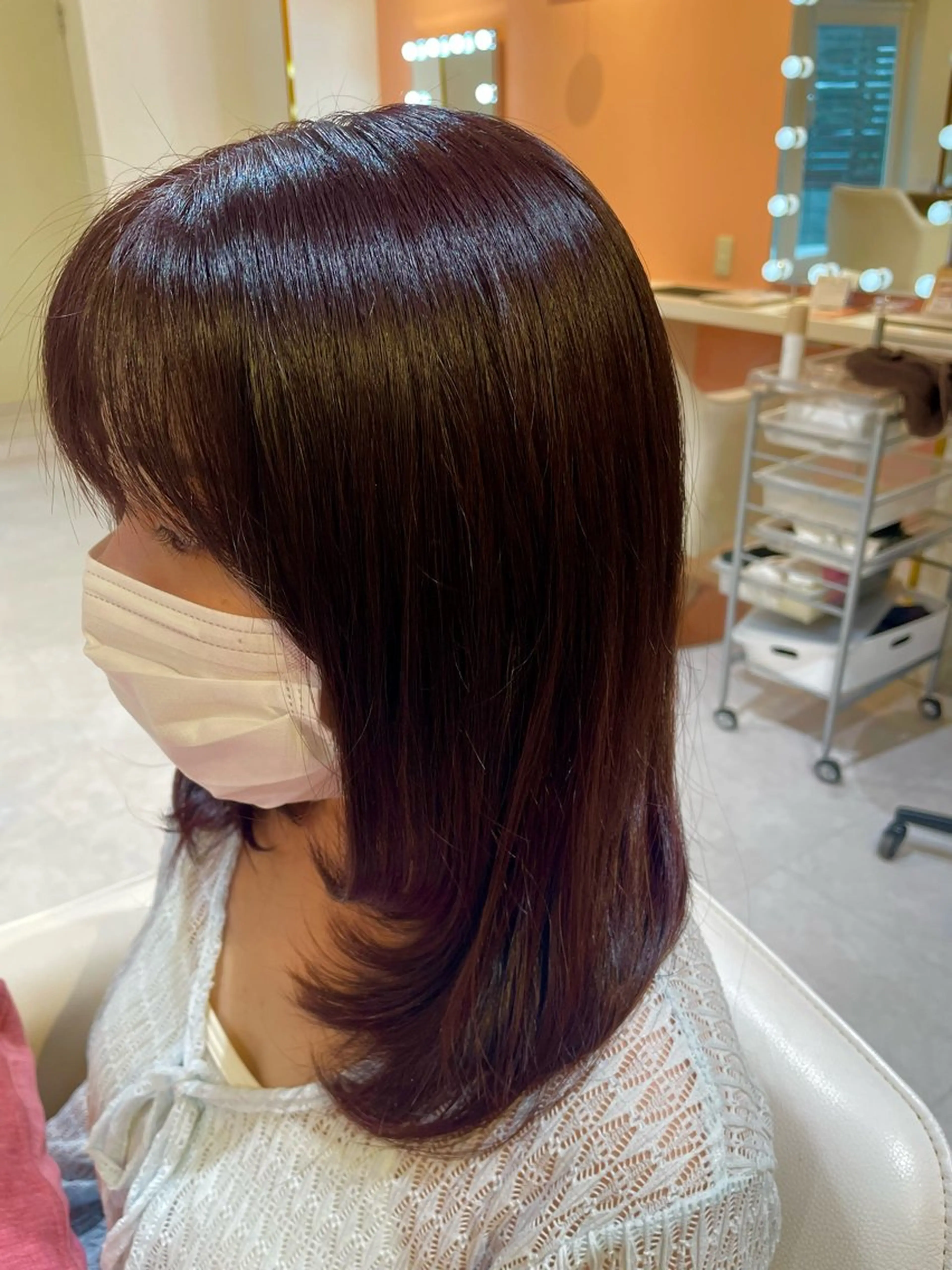 カラー レッドカラー ヘアカラー 和田 真依のヘアスタイル